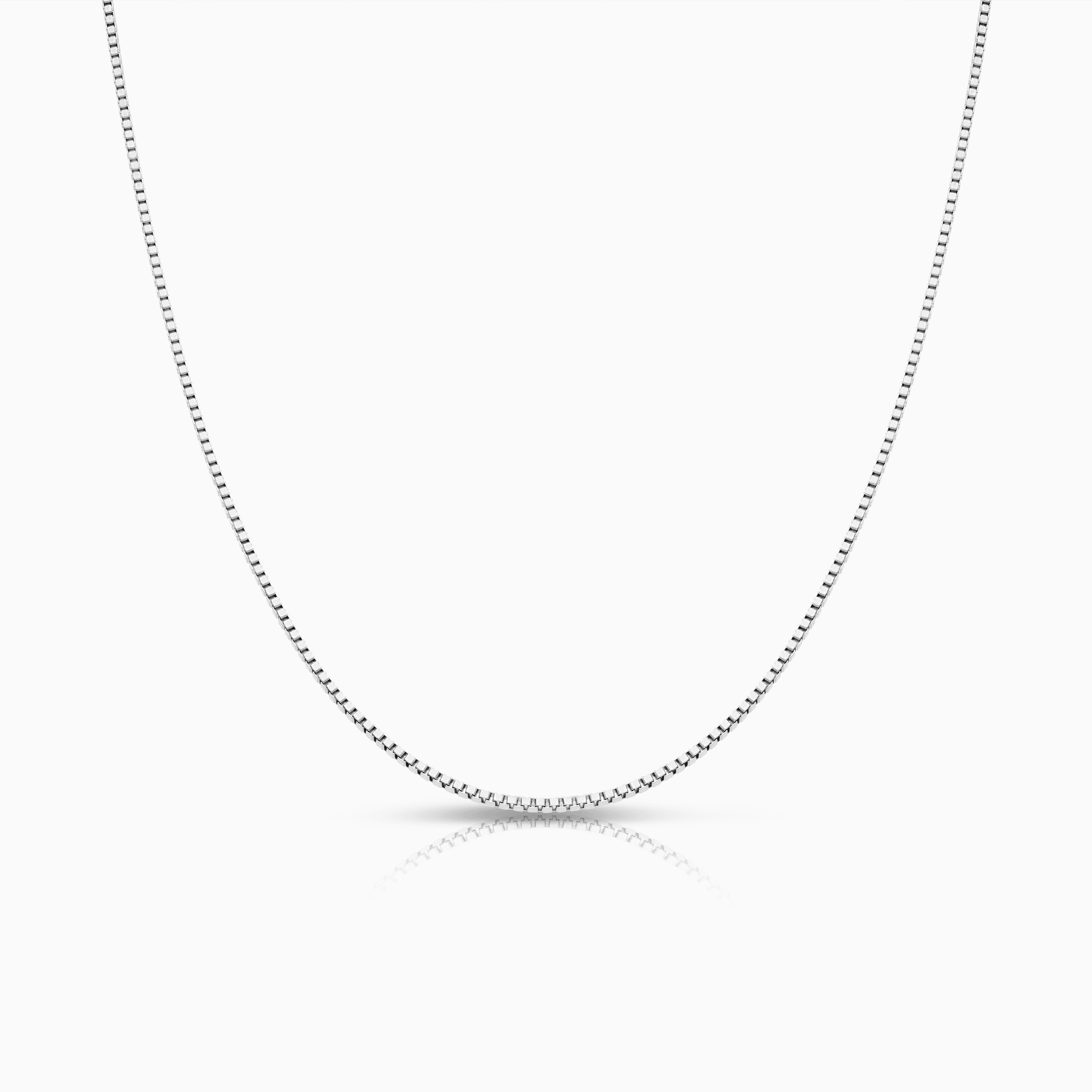 Box Chain 42cm 18K white gold
