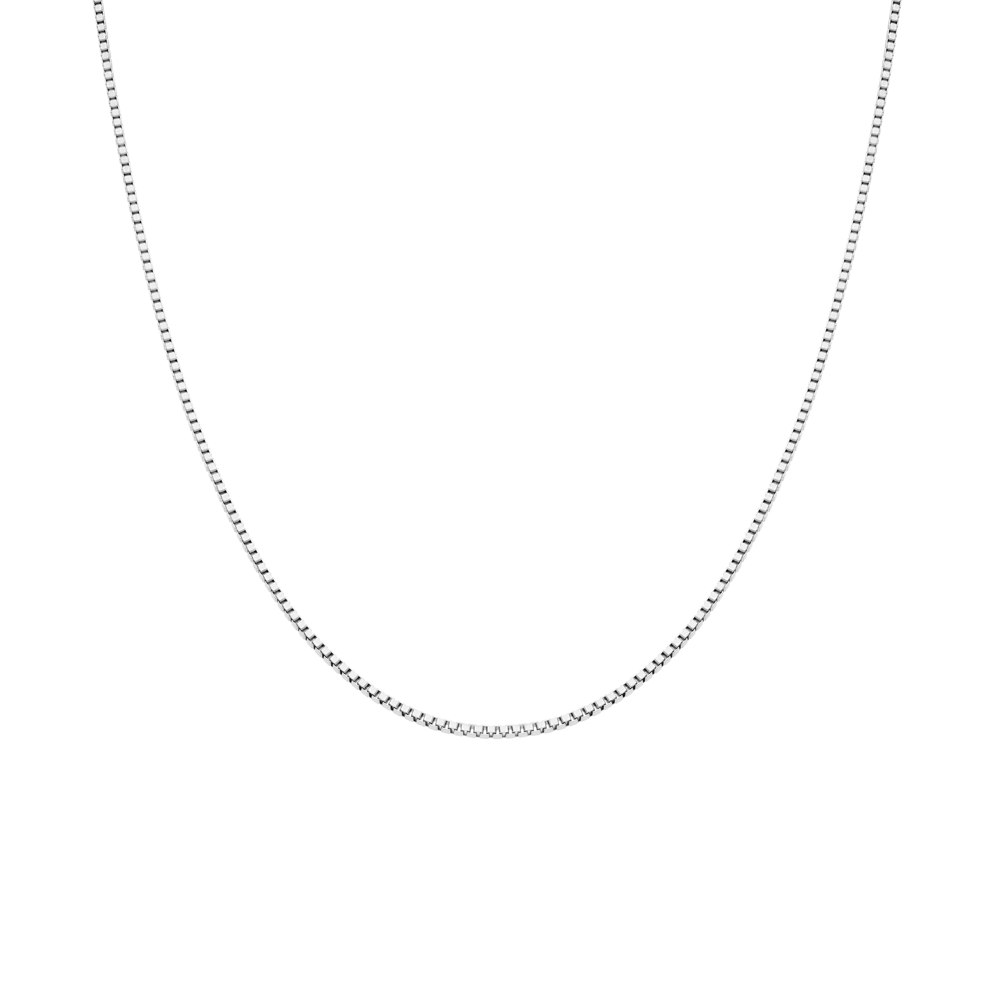 Box Chain 42cm 18K white gold