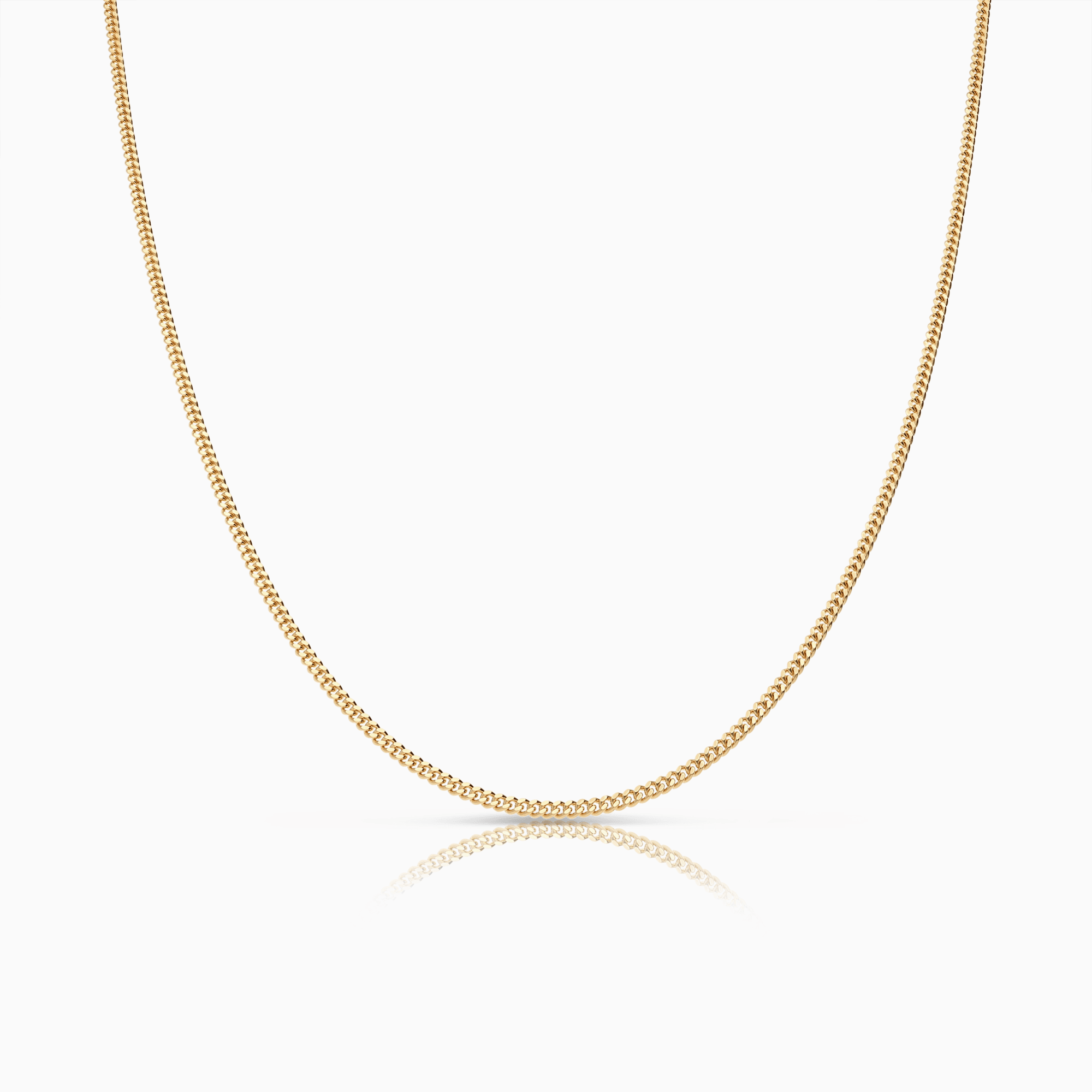 Curb Chain 38cm 18K Gold