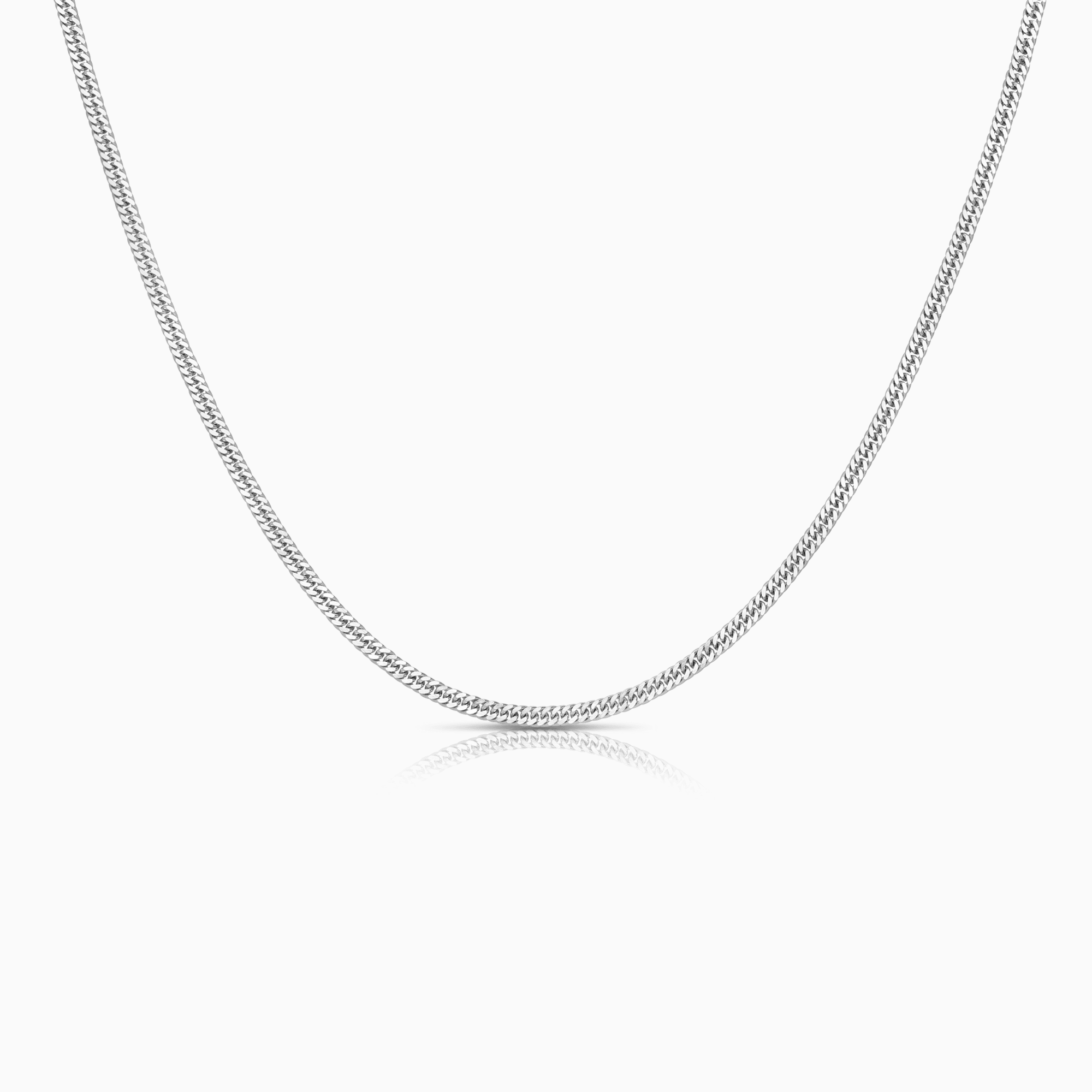 Curb necklace 6.8g 18K white gold