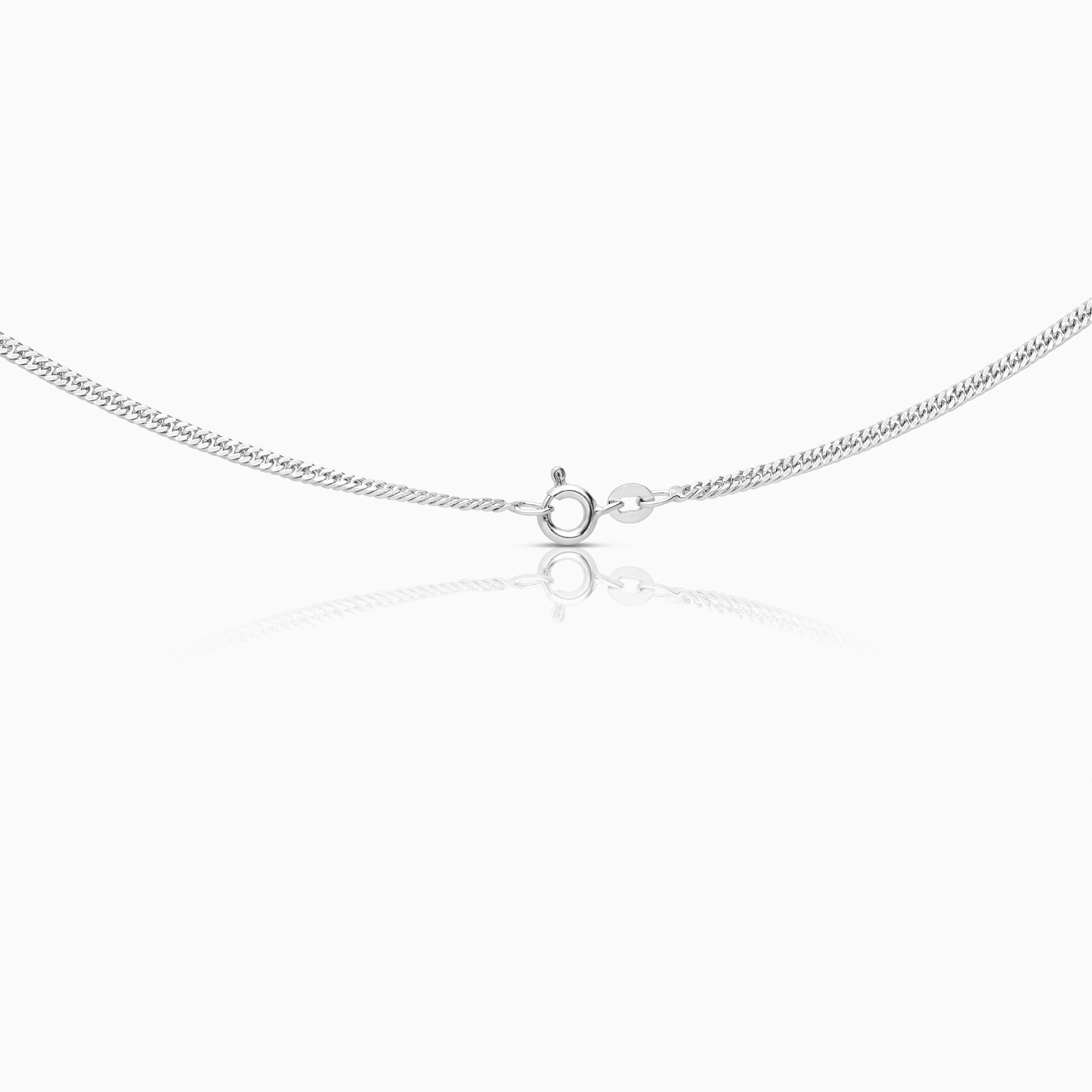 Curb necklace 6.8g 18K white gold