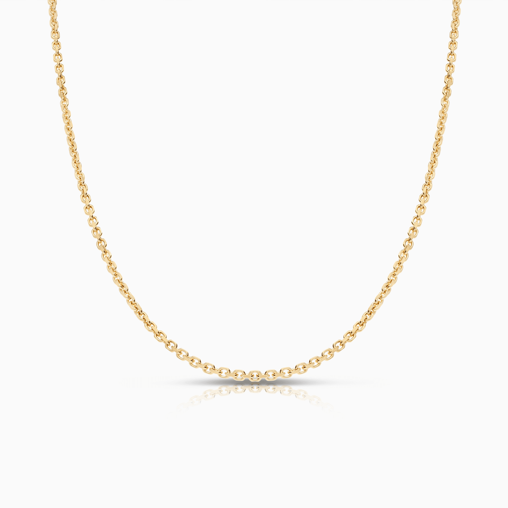 Cable link 43cm 18K gold