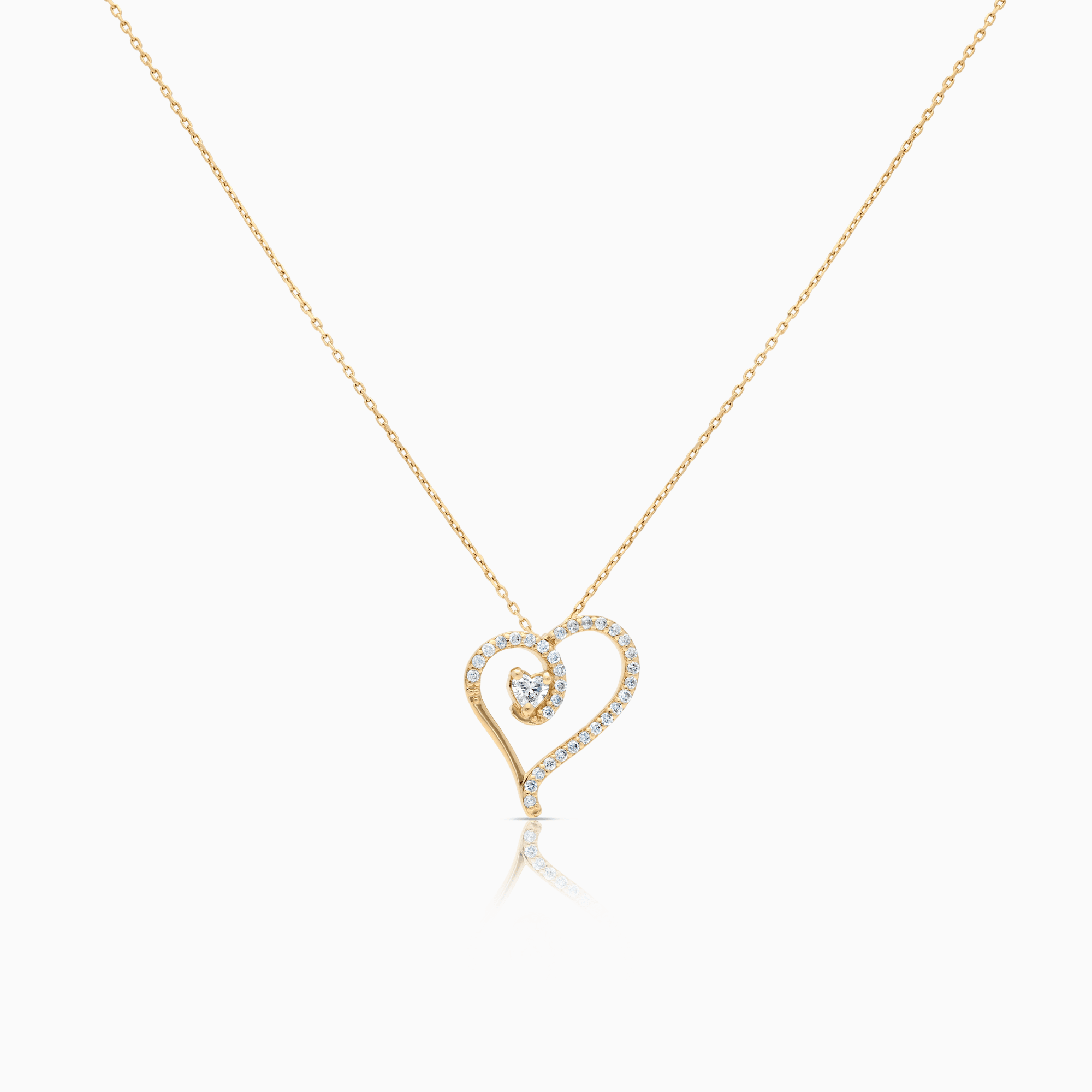 Guldhalsband med diamanthänge 0,30ct 14K