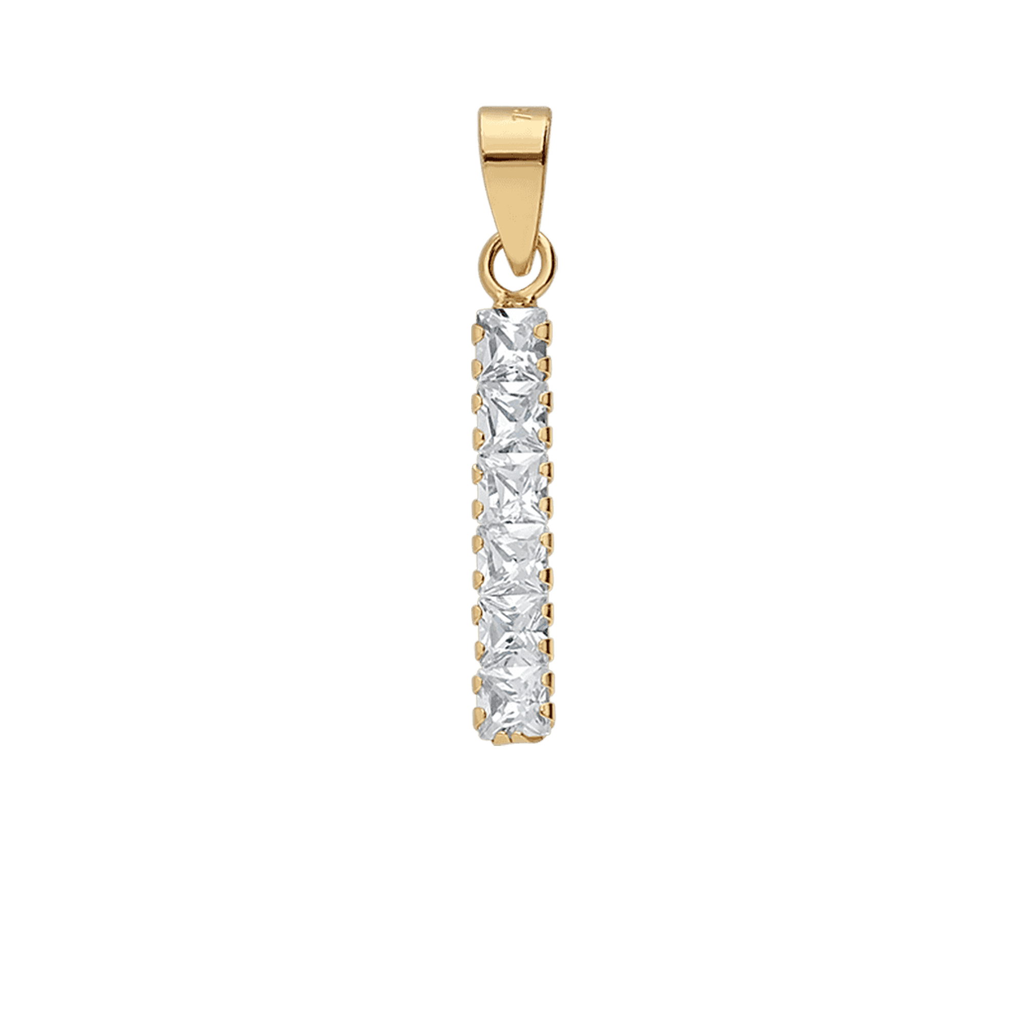 Pendant with white stones 0.54g 18K gold