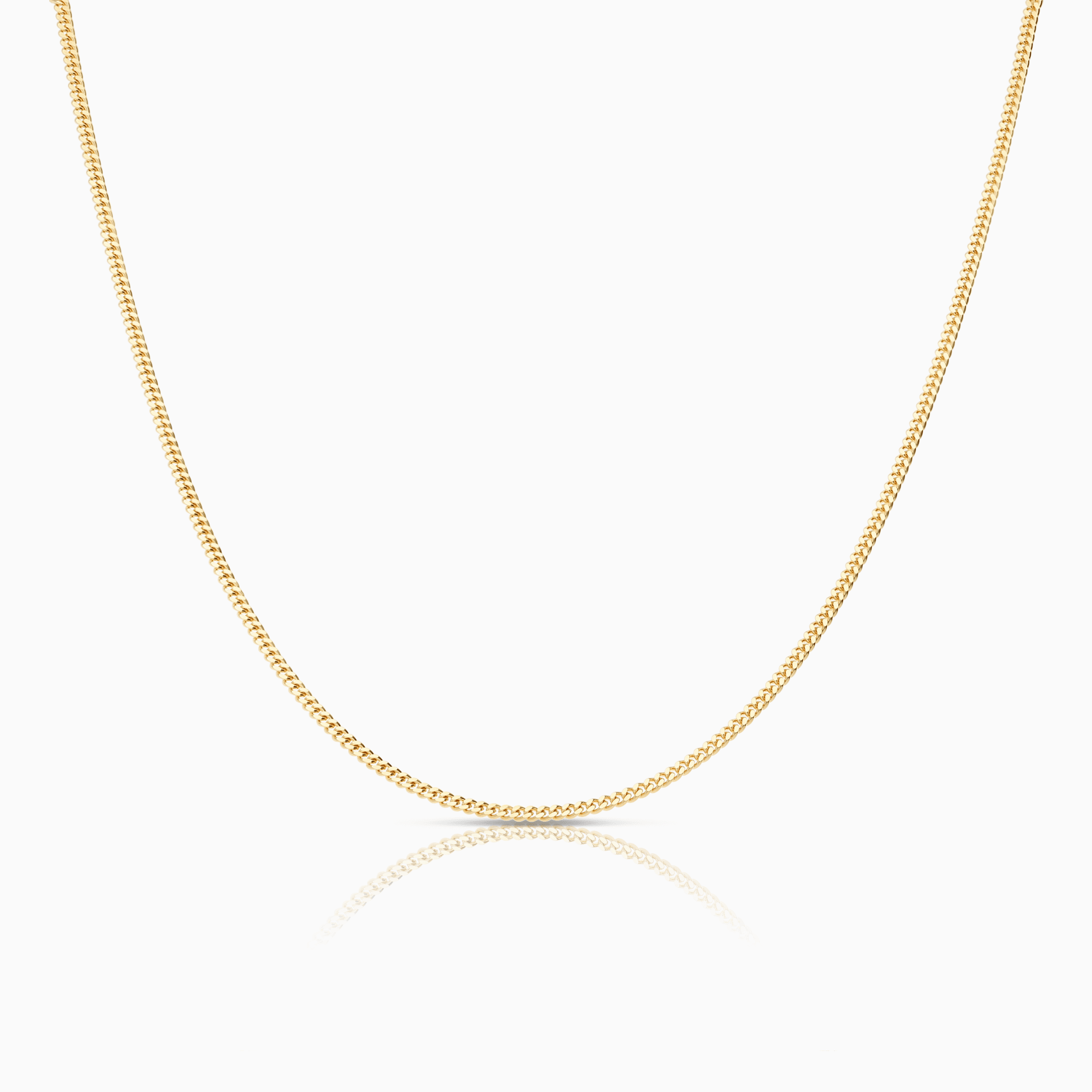 Curb chain 45cm 18K gold