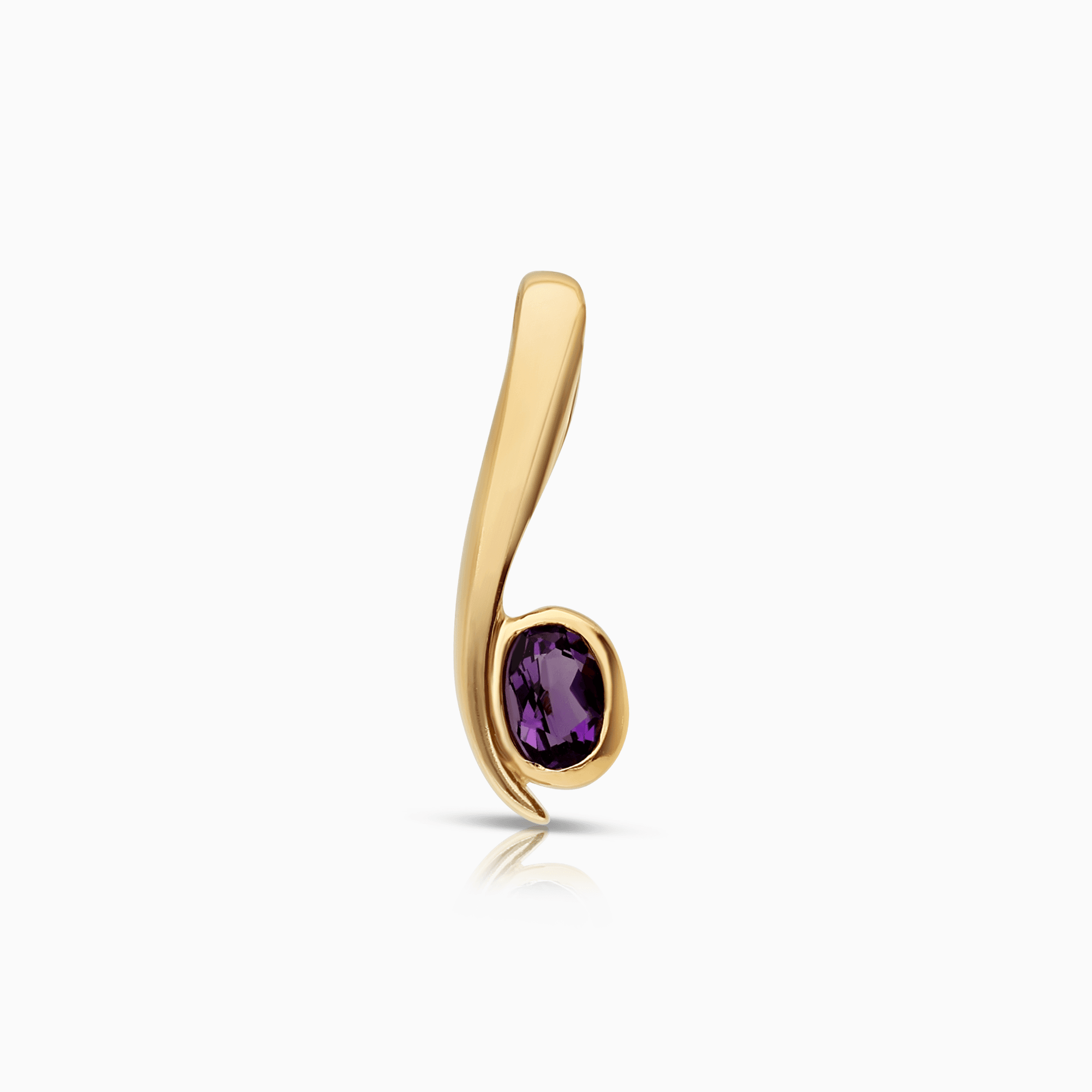 Pendant with purple stone 2.07g 18K gold