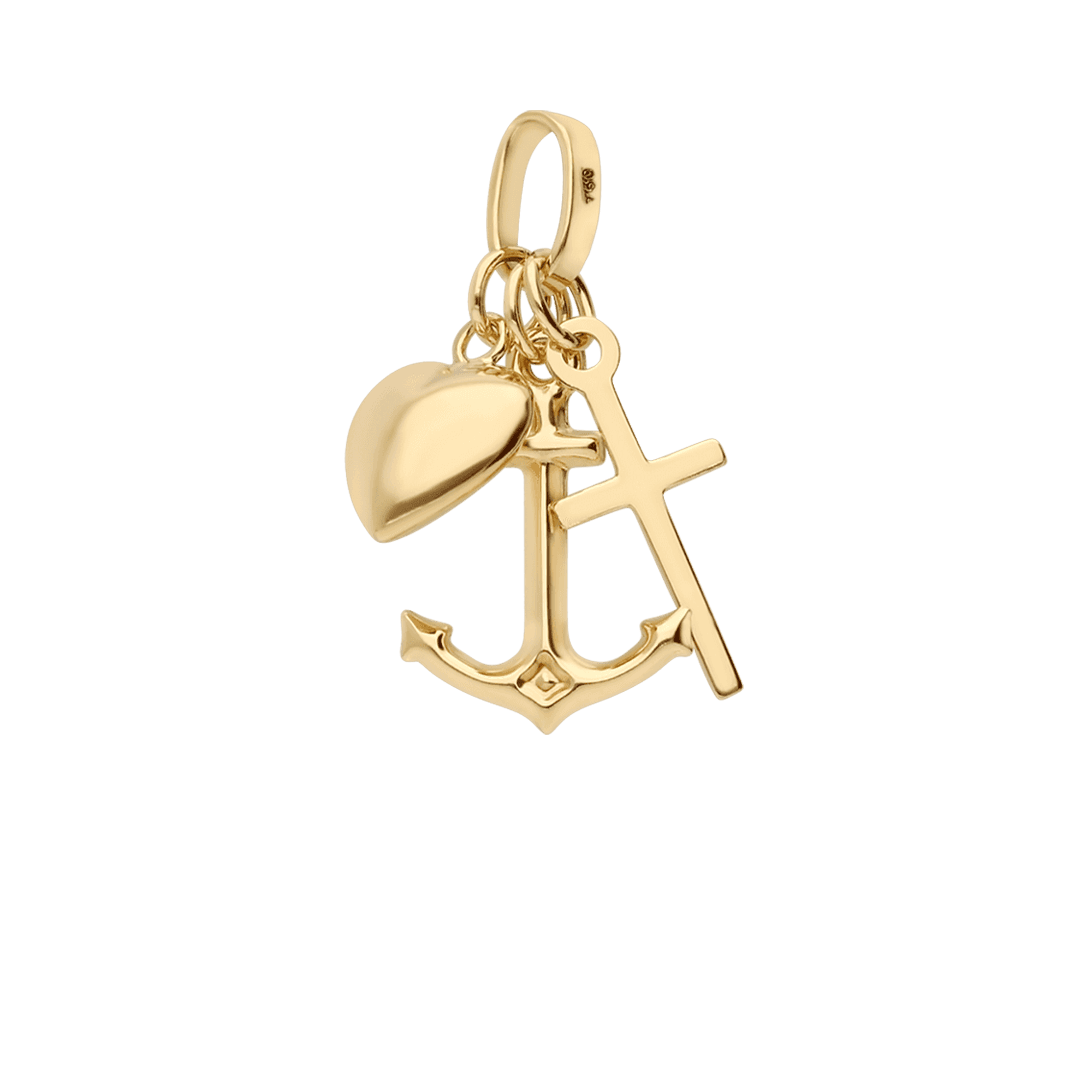 Pendant faith, hope & love 0.92g 18K gold