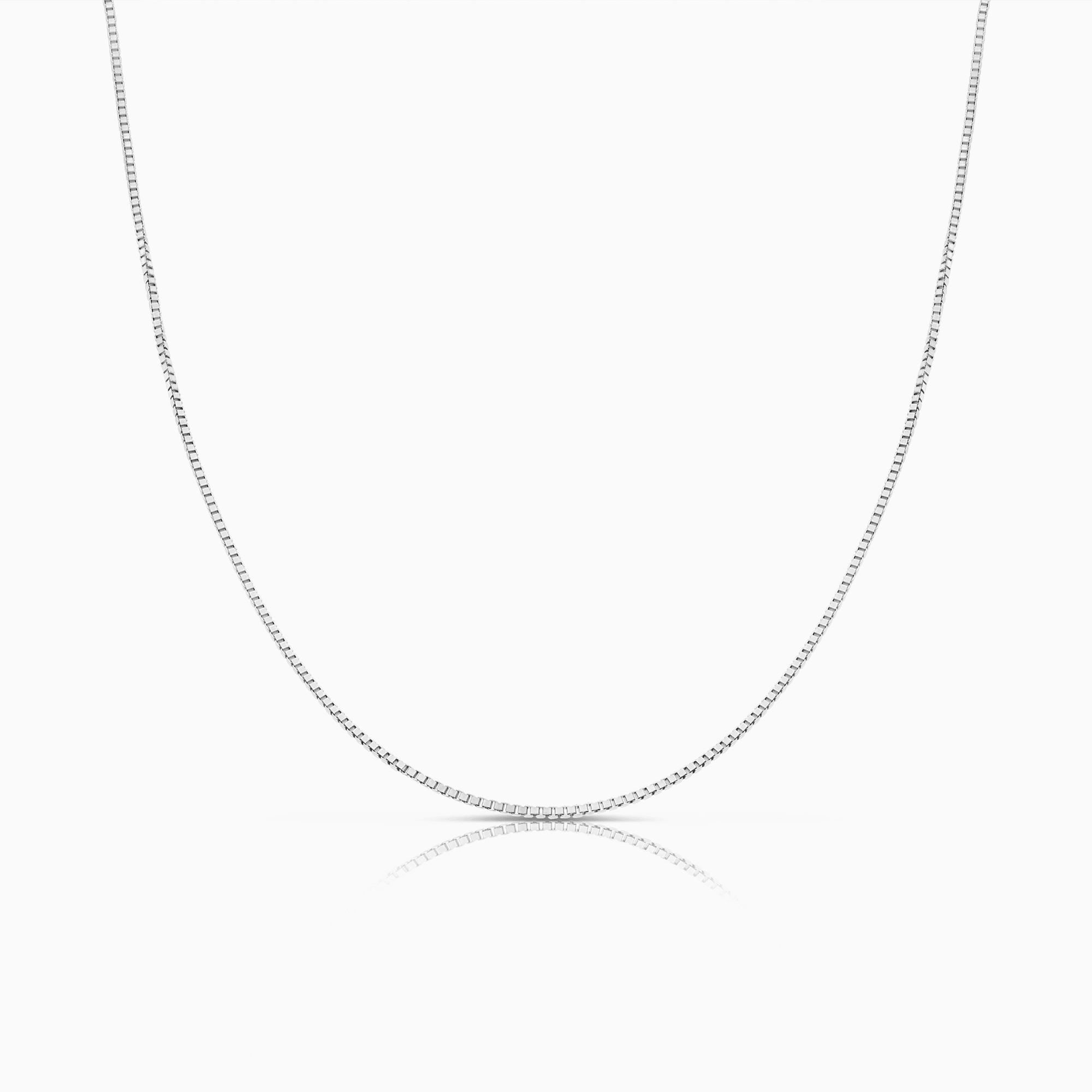 Box Chain 45cm 18K white gold