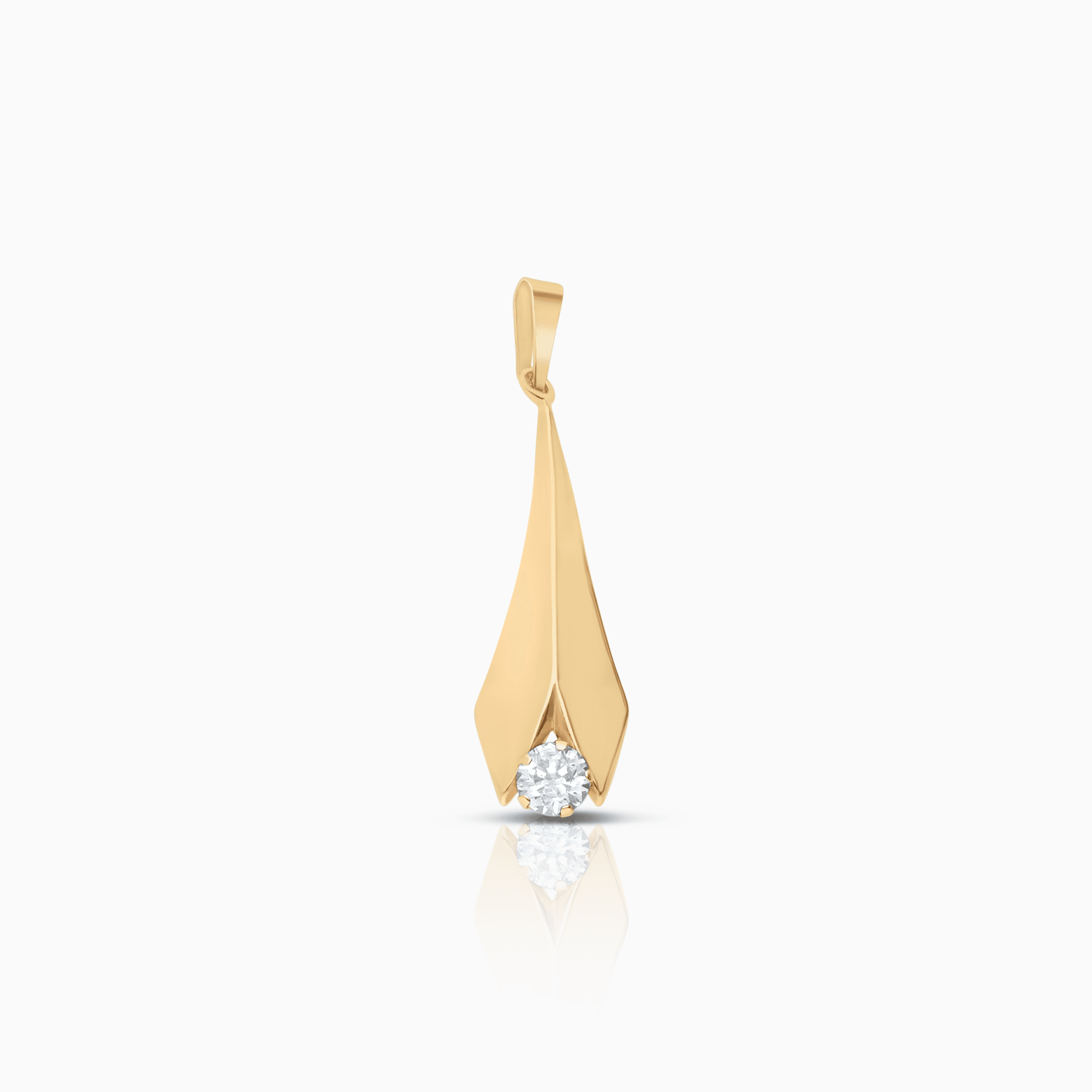 Pendant with white stone 0.55g 18K gold