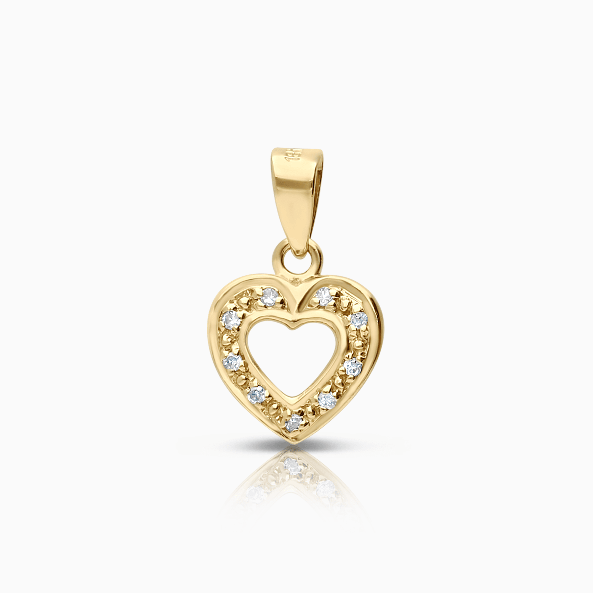 Hängsmycke hjärta med diamanter 0,045ct 18K guld