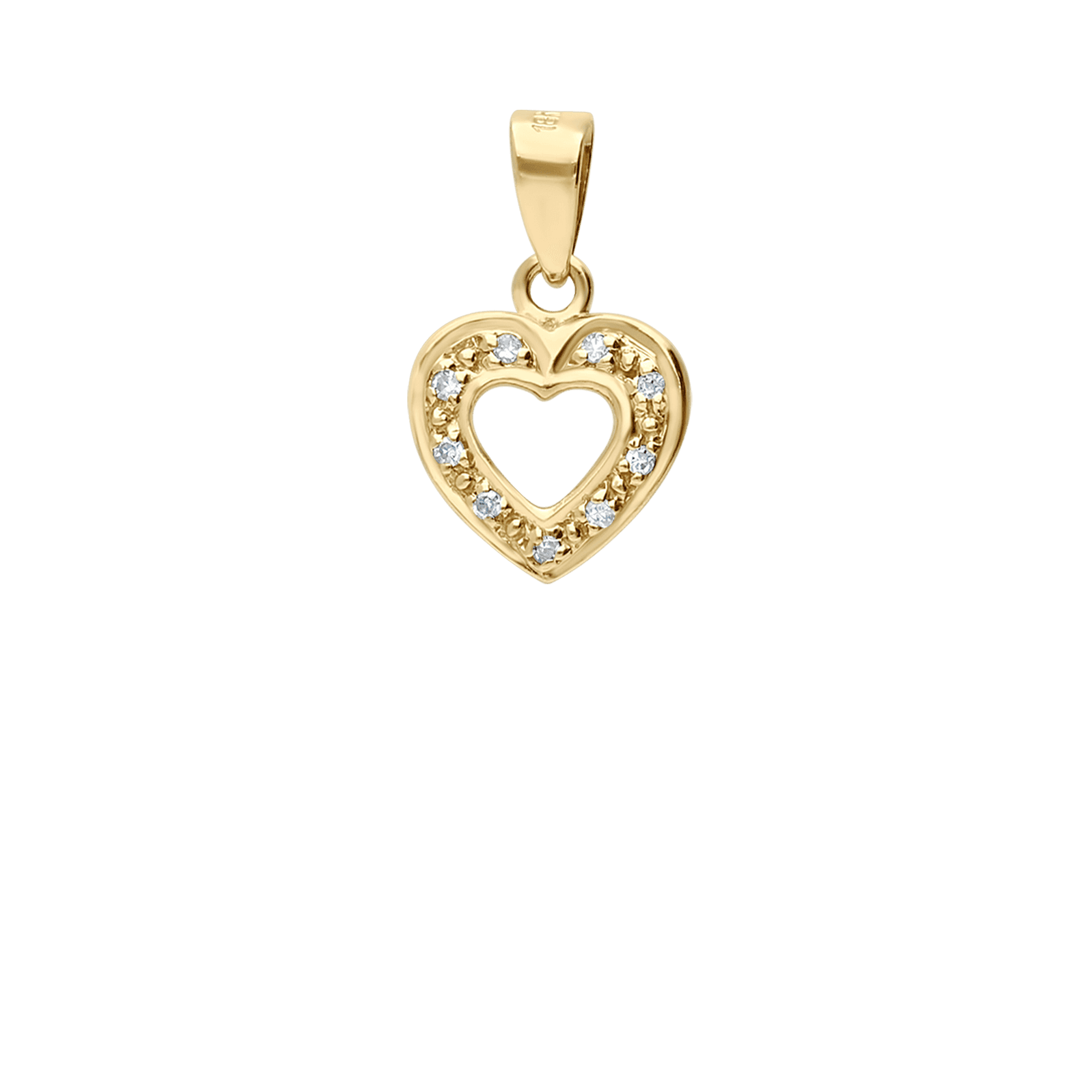 Hängsmycke hjärta med diamanter 0,045ct 18K guld
