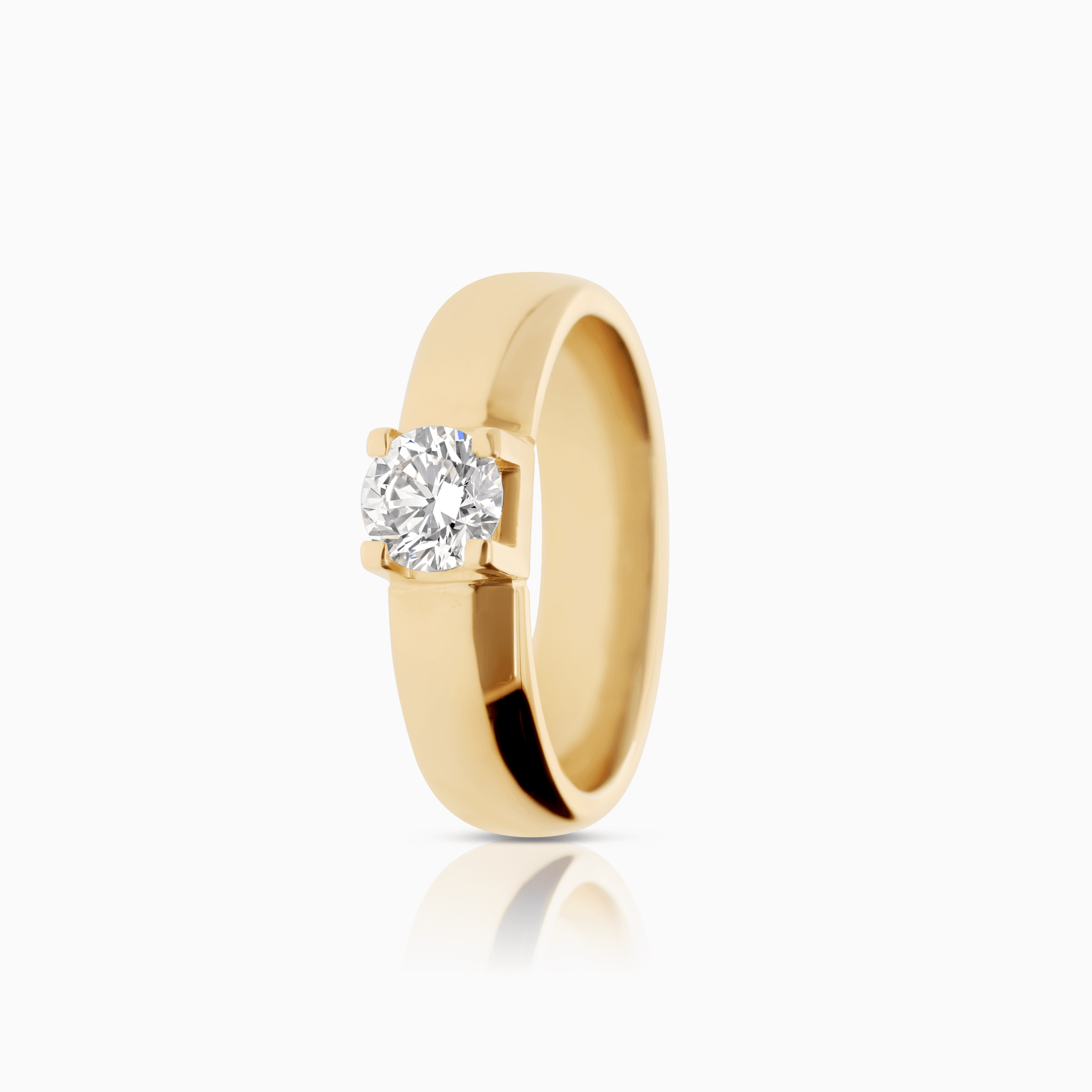 Diamantring solitär 0,63ct 18K