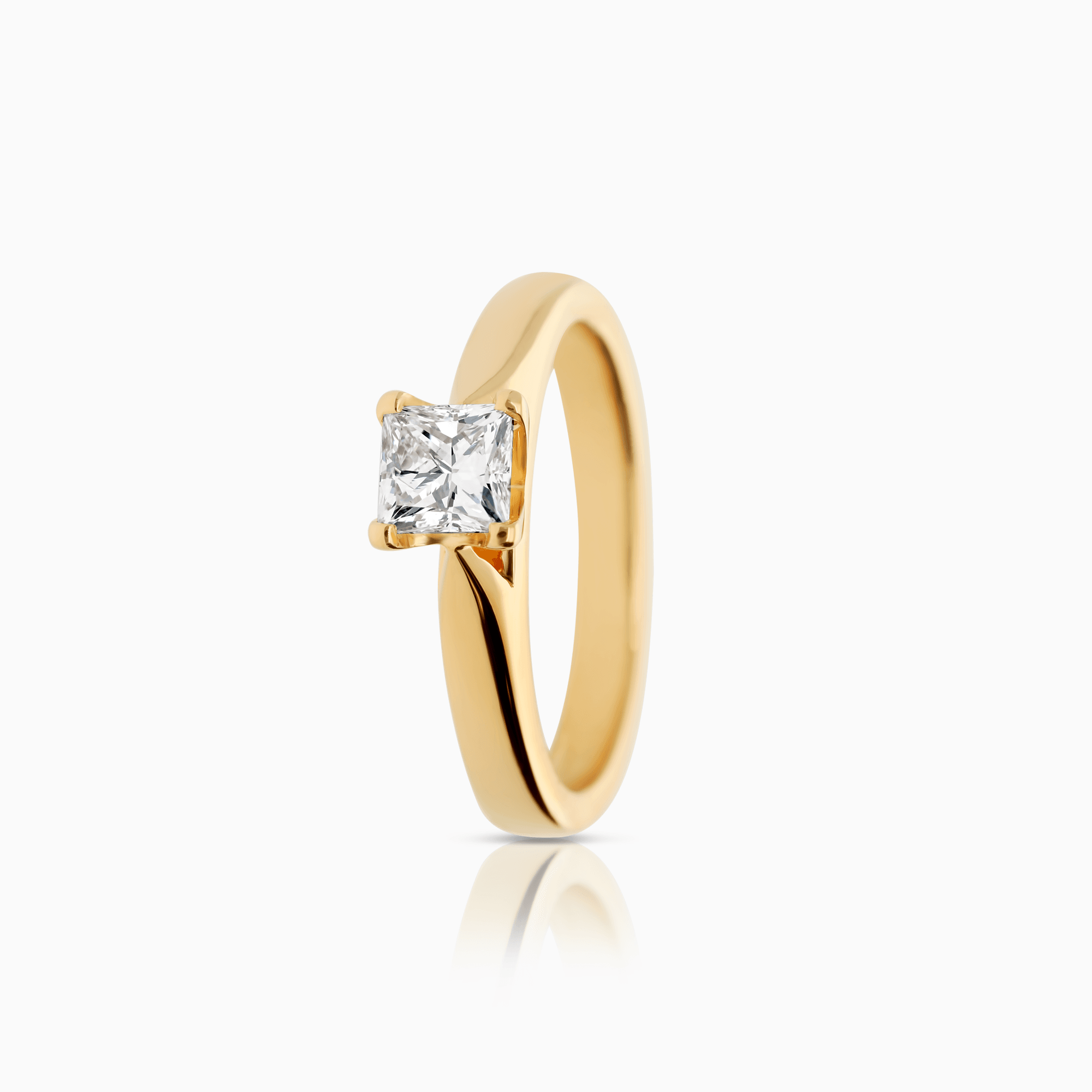 Solitärring 0,50ct 18K