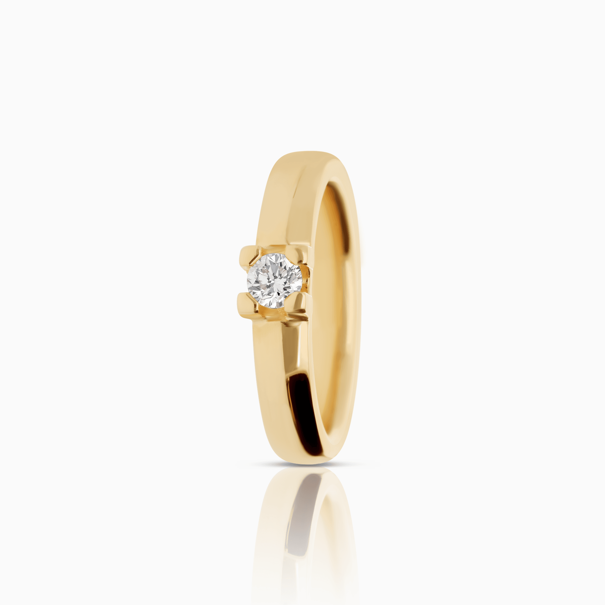 Solitaire ring 0.20ct 18K