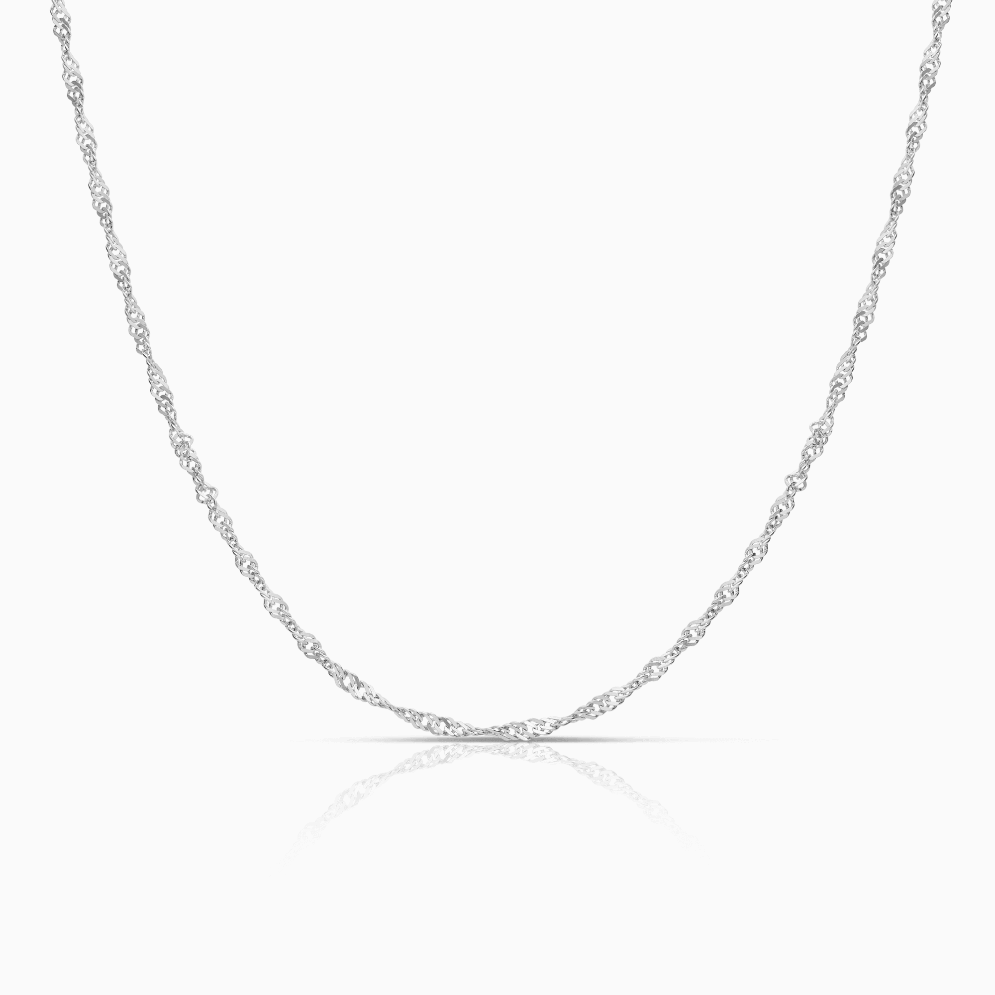 Singapore Necklace 4.66g 18K White Gold
