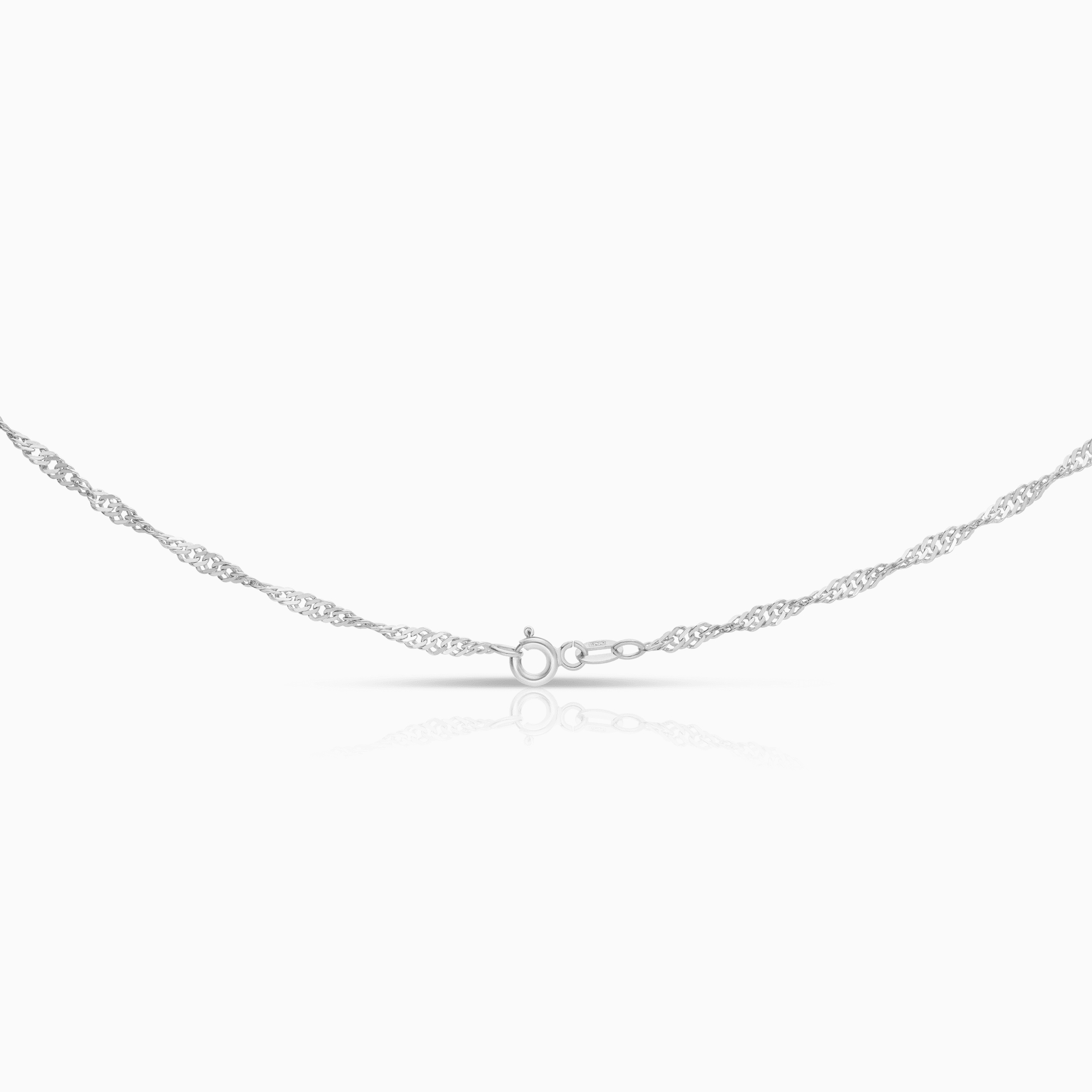 Singapore Necklace 4.66g 18K White Gold