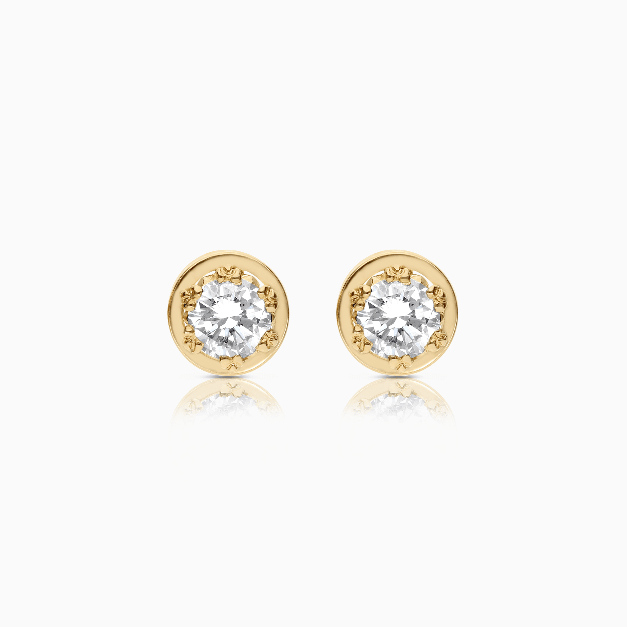 Diamantörhängen solitär 1,06ct 18K guld