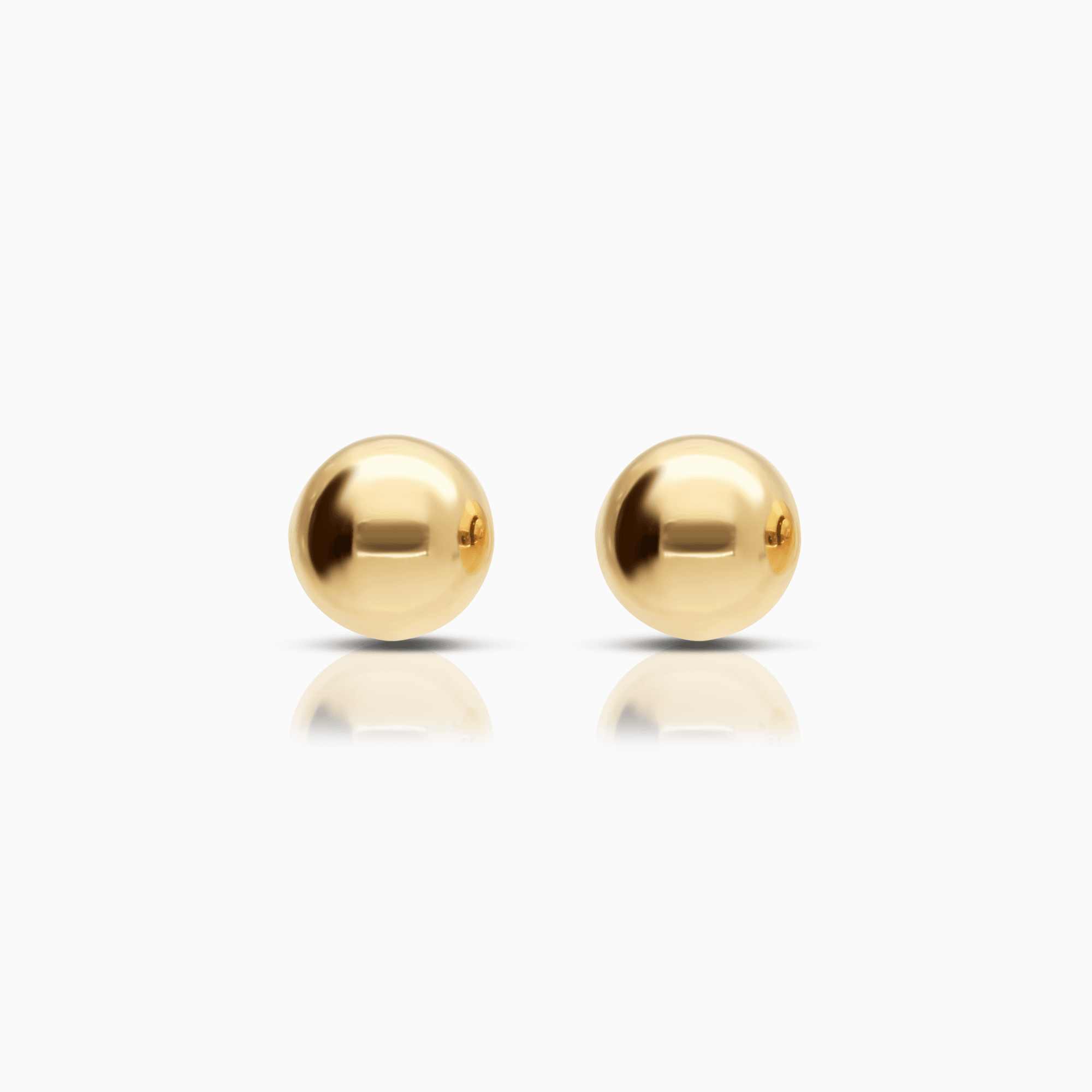 Gold earrings balls 0.72g 18K gold
