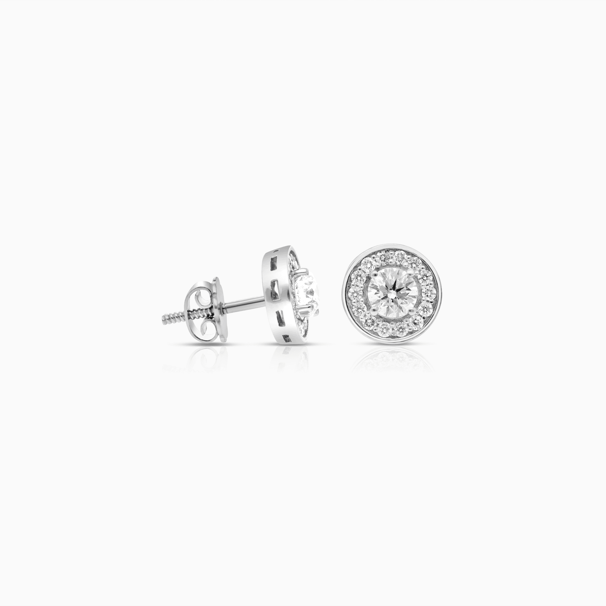 Diamond earrings 1.00ct Platinum