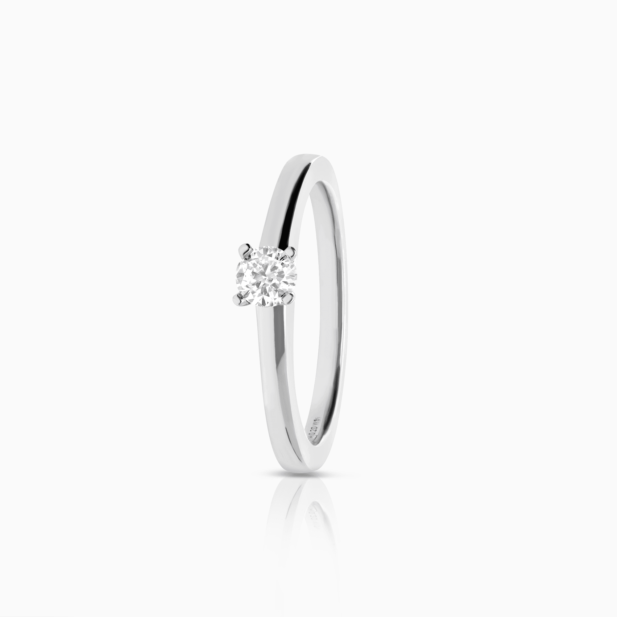 Solitaire ring 0.20ct 18K
