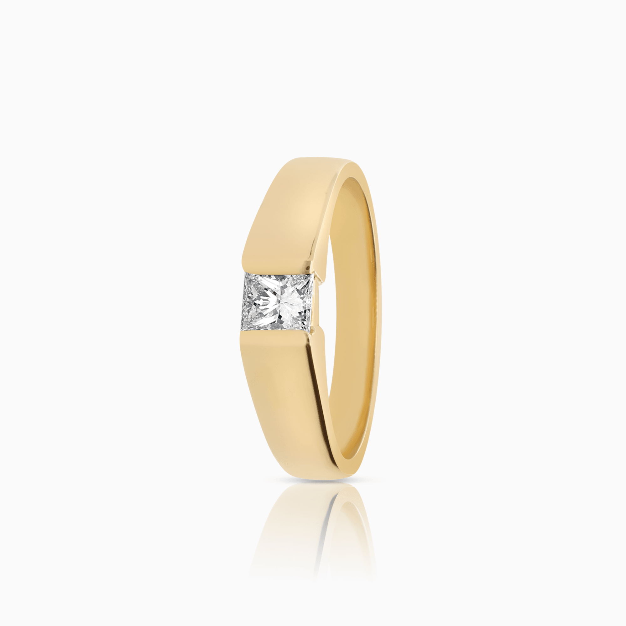 Diamantring princess 0,50ct 18K gulguld