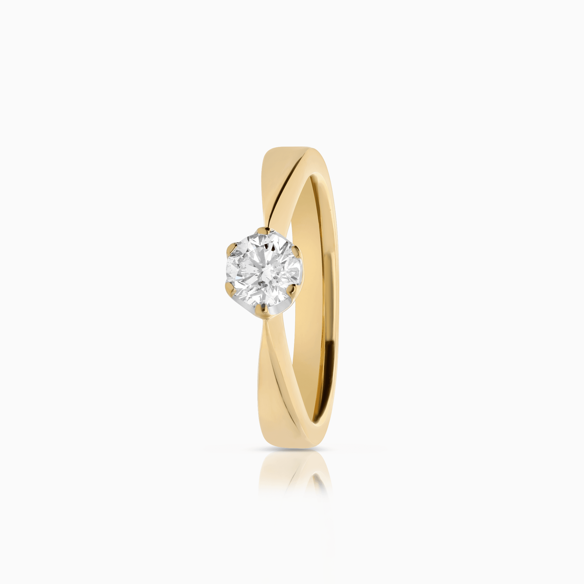 Diamantring 0,46ct 18K