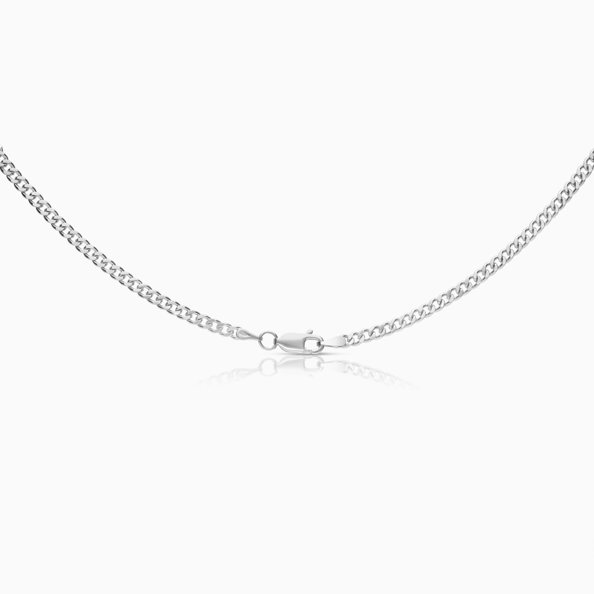 Curb link 11.50g 18K white gold