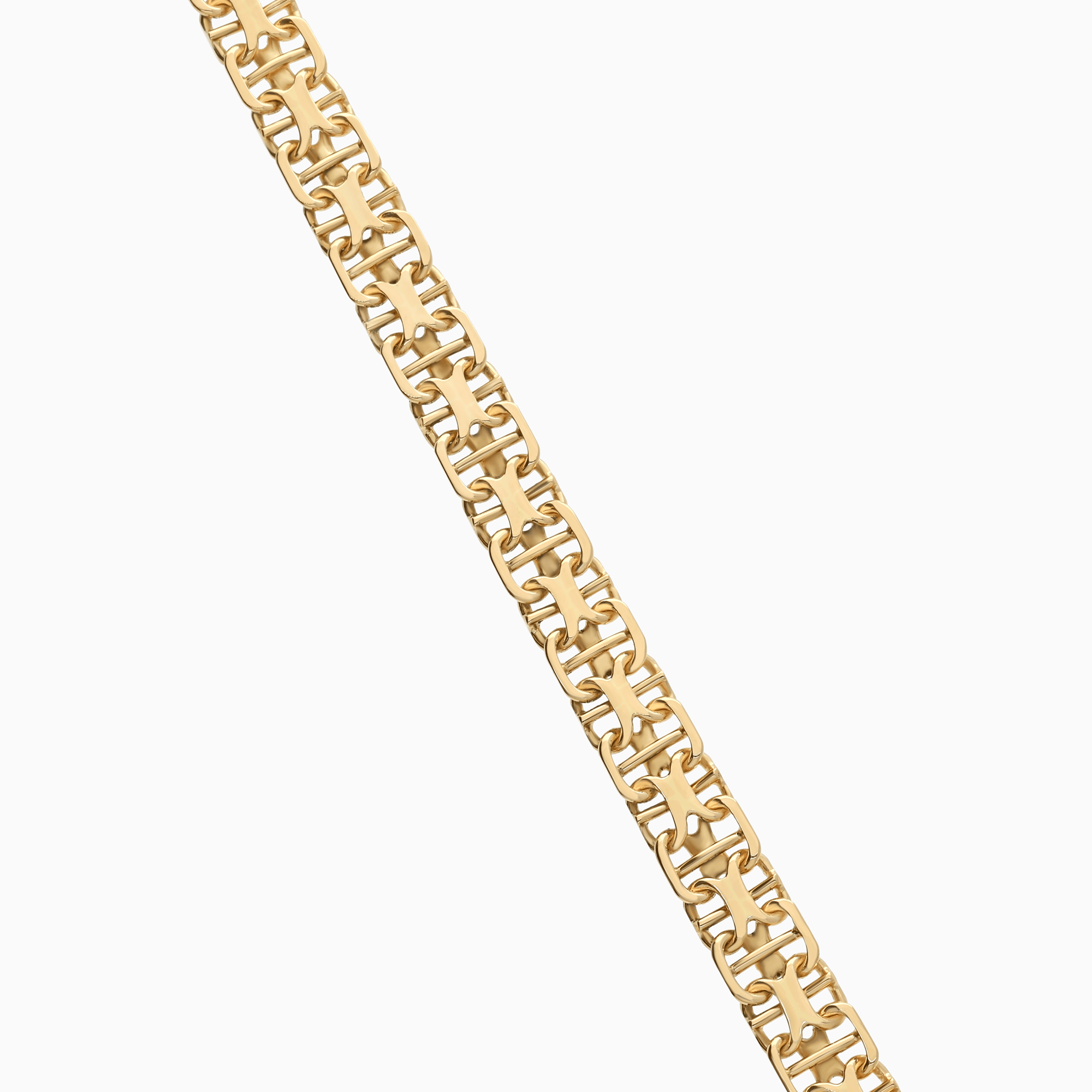 Bracelet X-link with bar 15.75g 18K gold