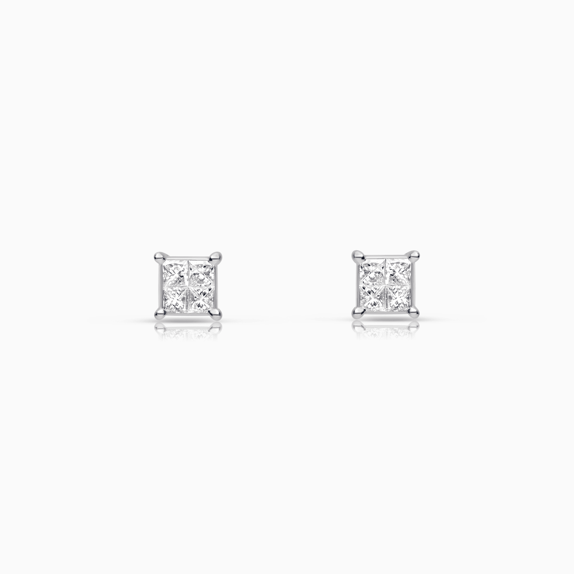 Diamantörhängen princess 0,24ct 18K guld
