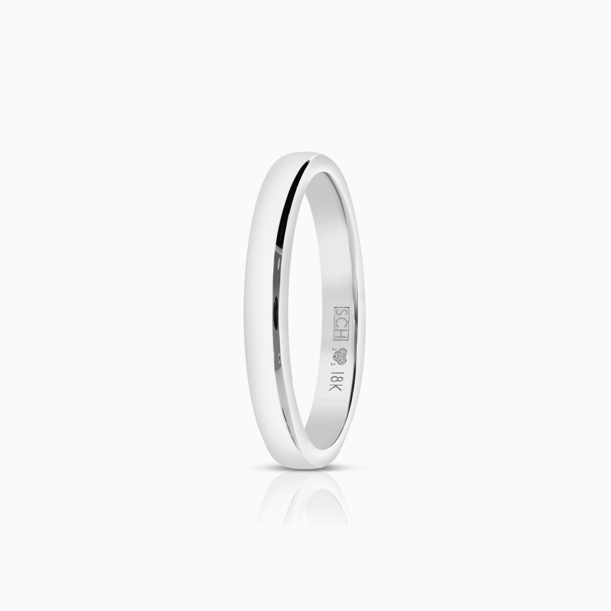Plain ring 3.72g 18K white gold