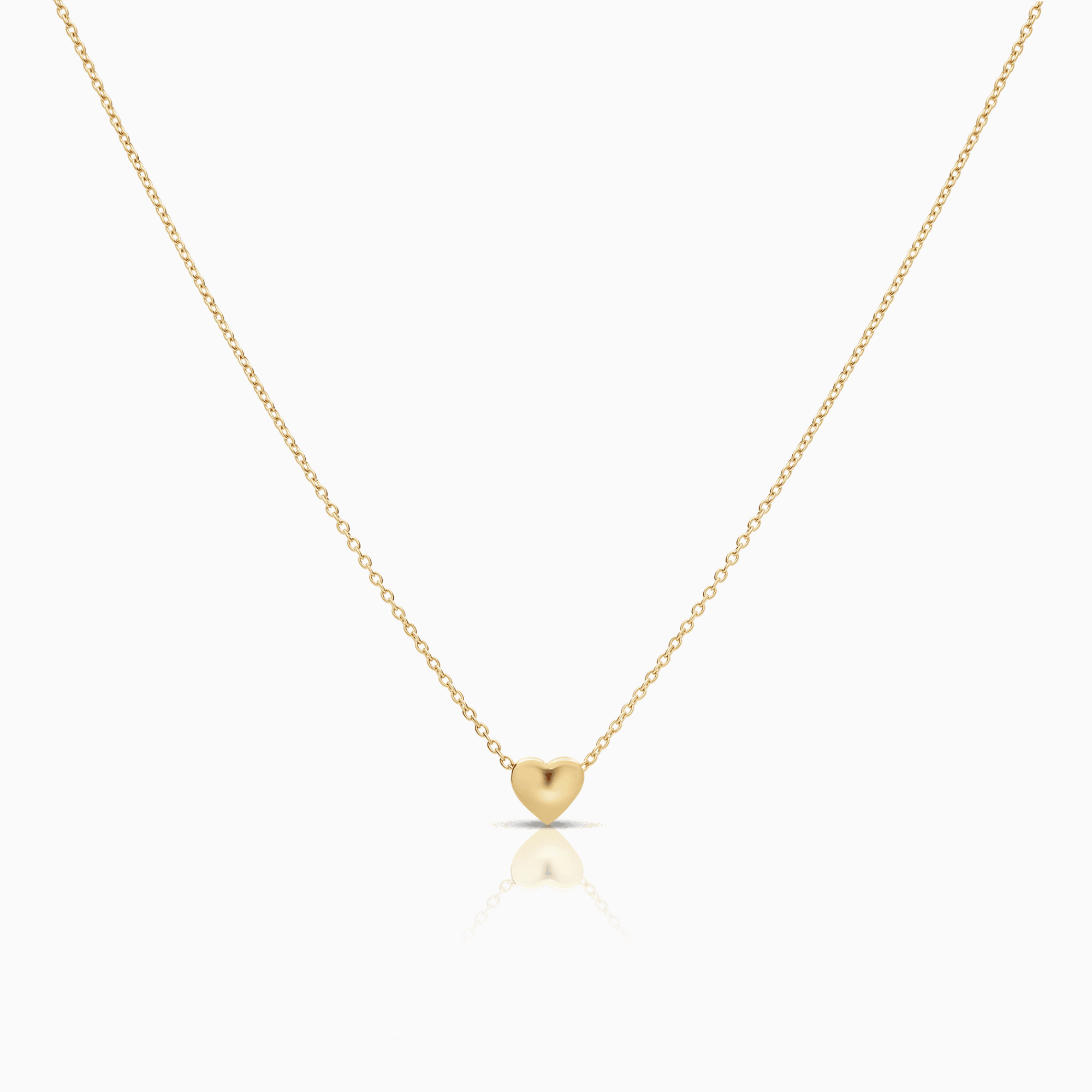 Gold necklace with a heart 2.82g 18K gold