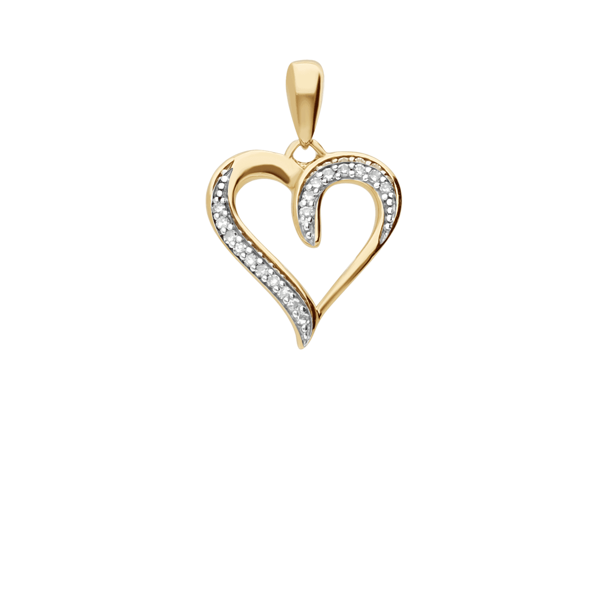 Hängsmycke hjärta 0,06ct 18K guld