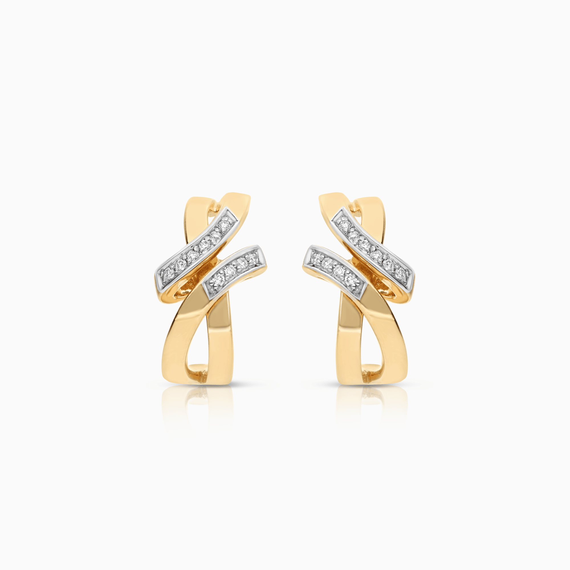 Diamond earrings 0.10ct 18K gold