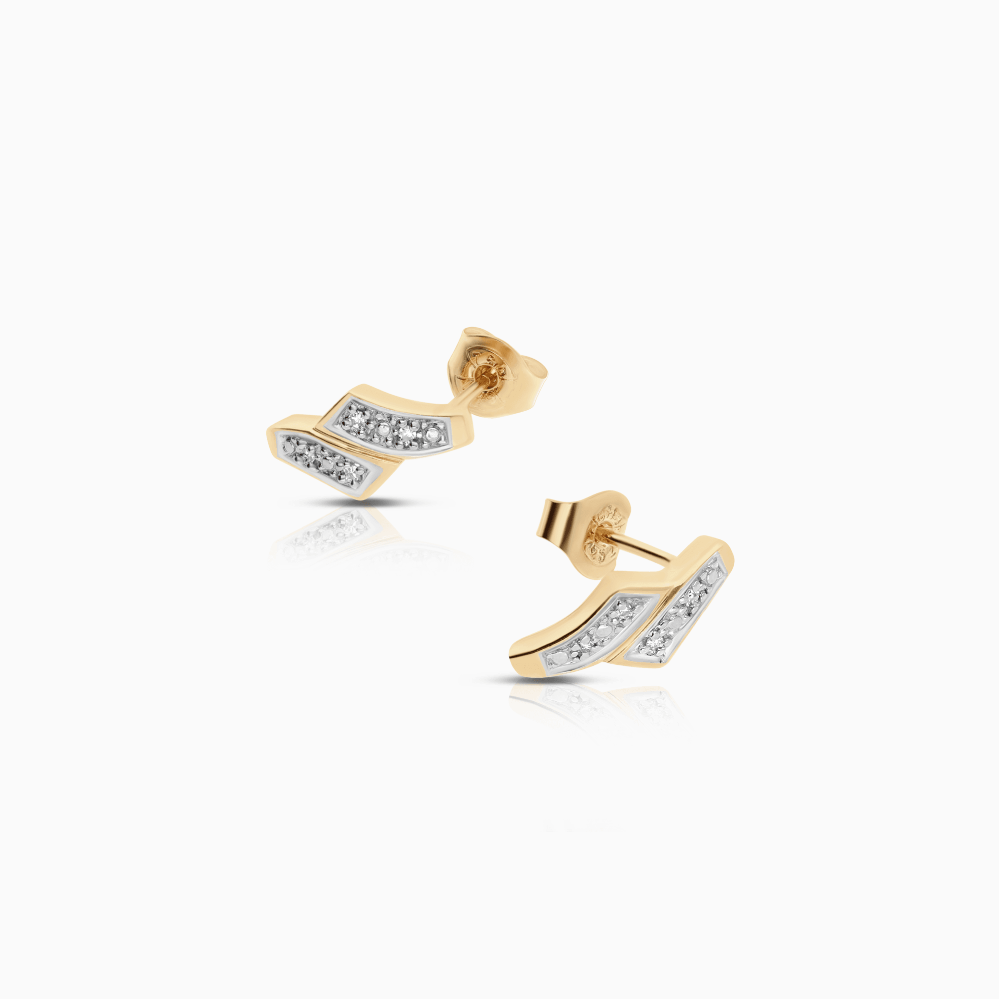 Diamantörhängen 0,02ct 18K guld