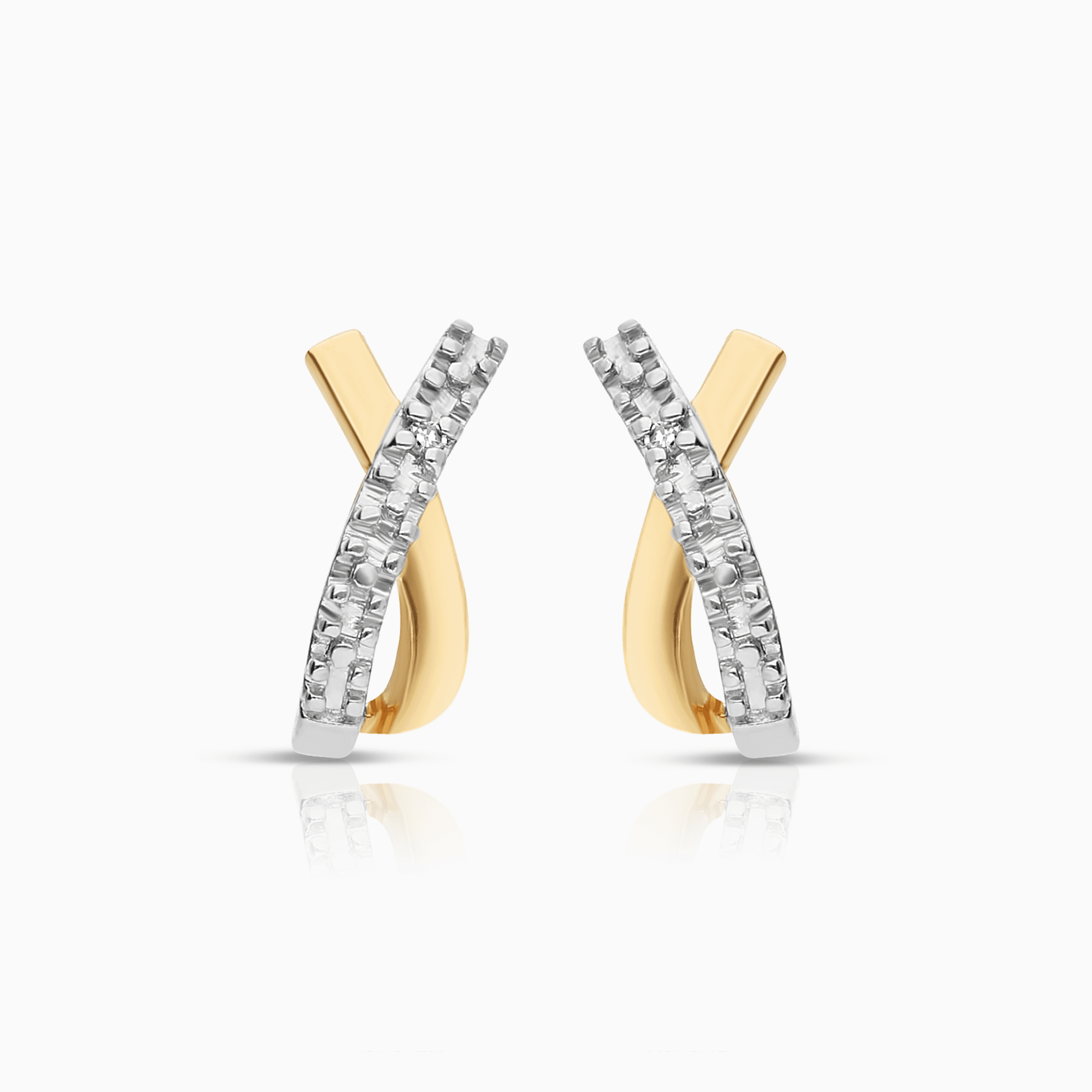 Diamantörhängen 0,01ct 18K guld