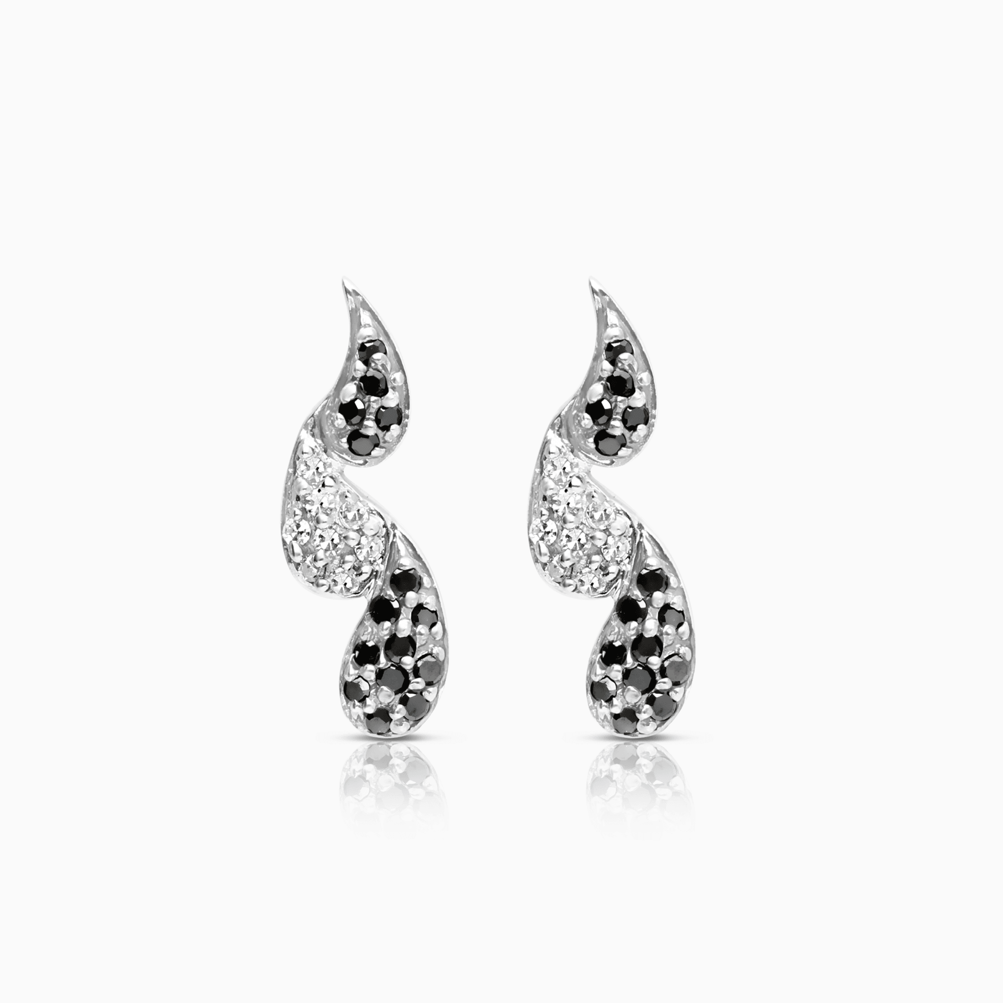 Diamond earrings 0.22ct 18K white gold