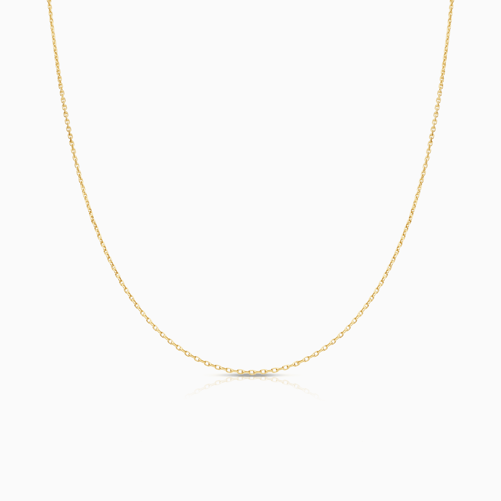 Cable link 43cm 18K gold