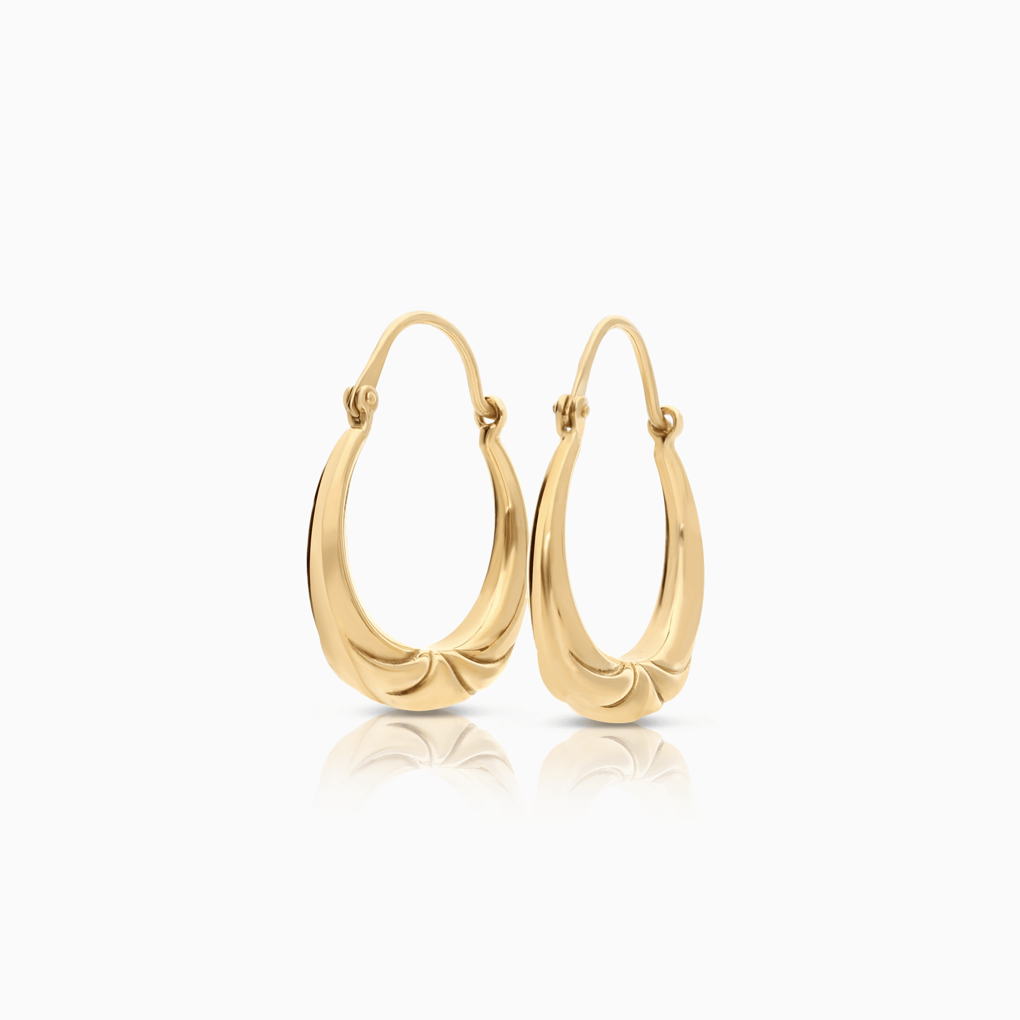 Gold hoop earrings 1.86g 18K gold