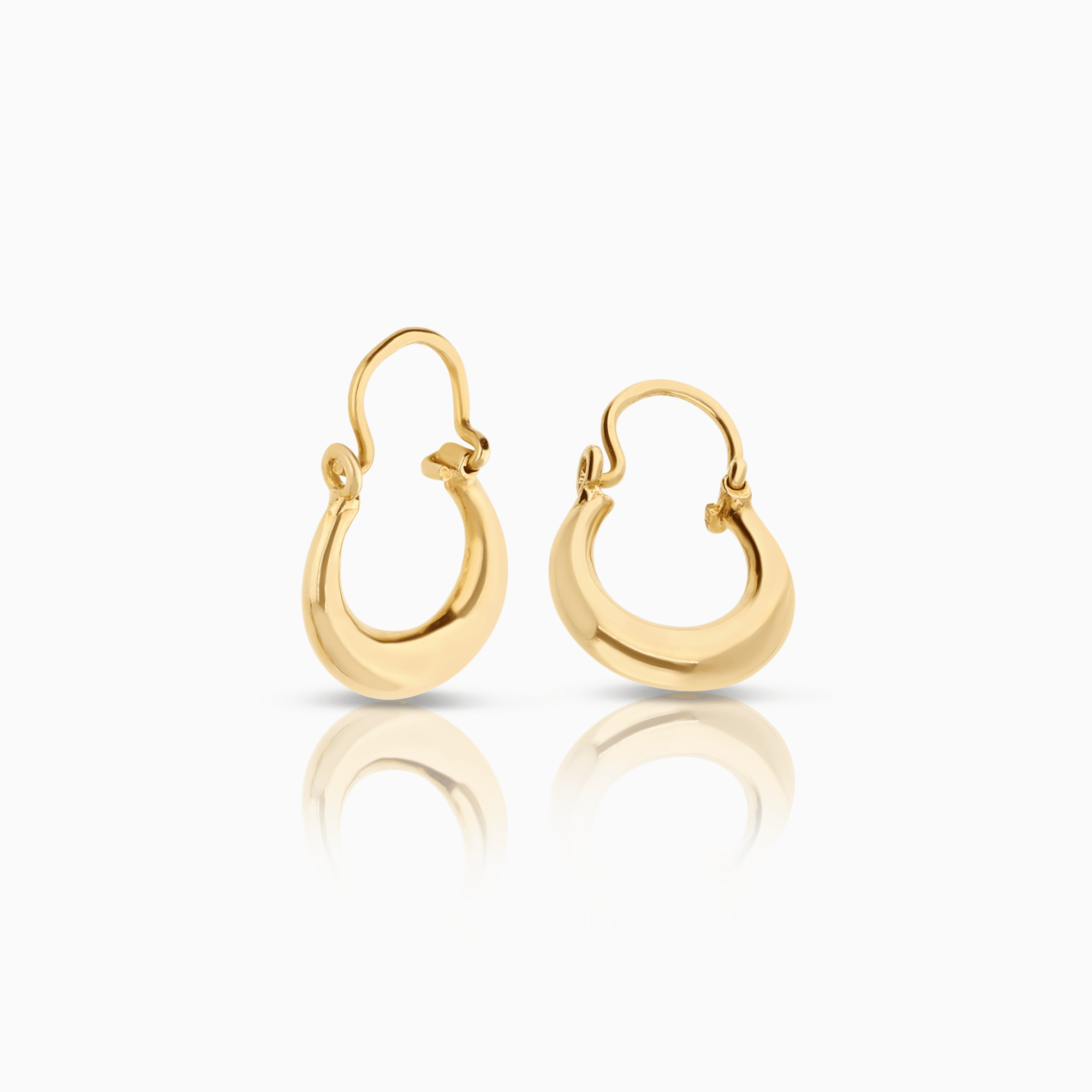 Gold hoop earrings 0.86g 18K gold