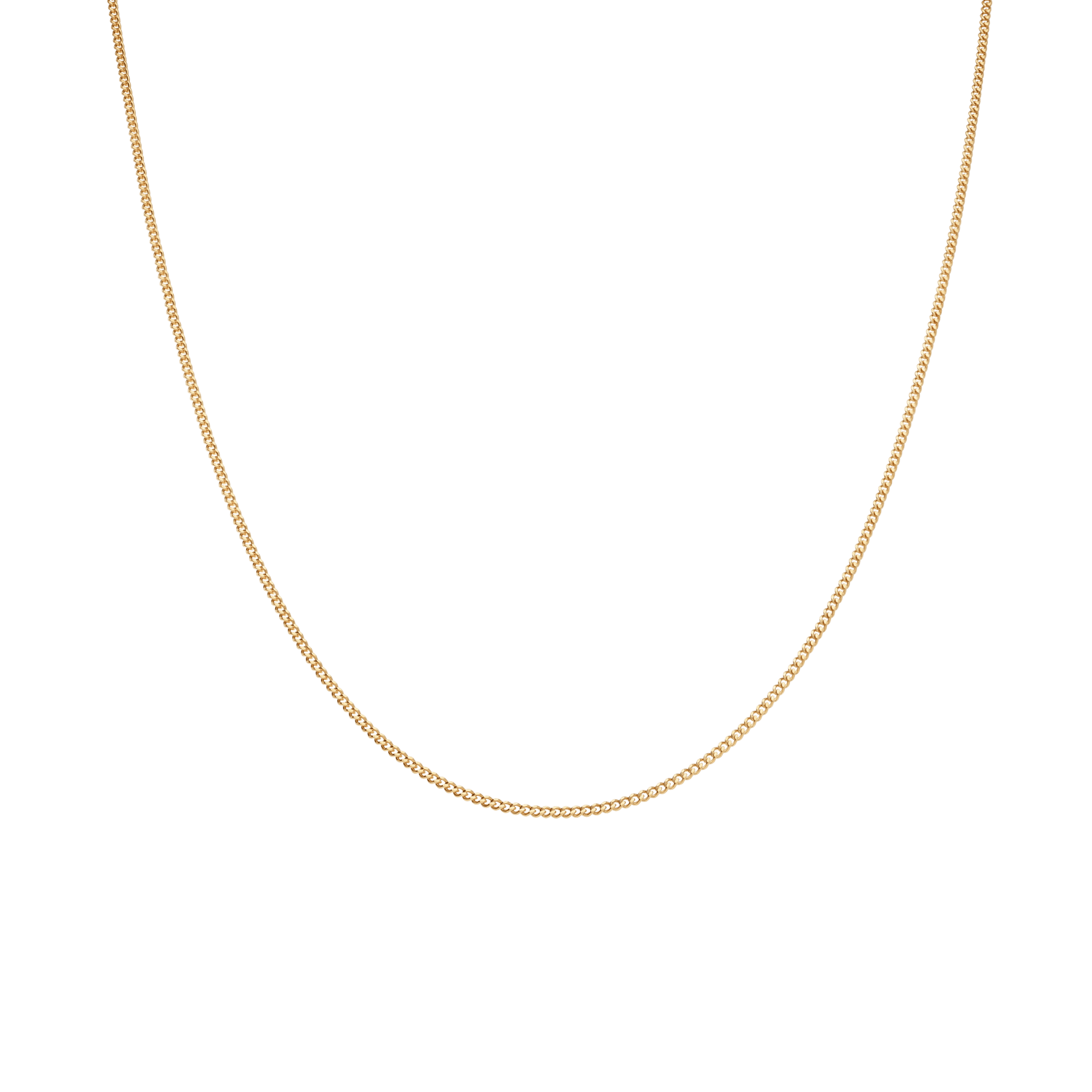 Curb Chain 60cm 18K Gold