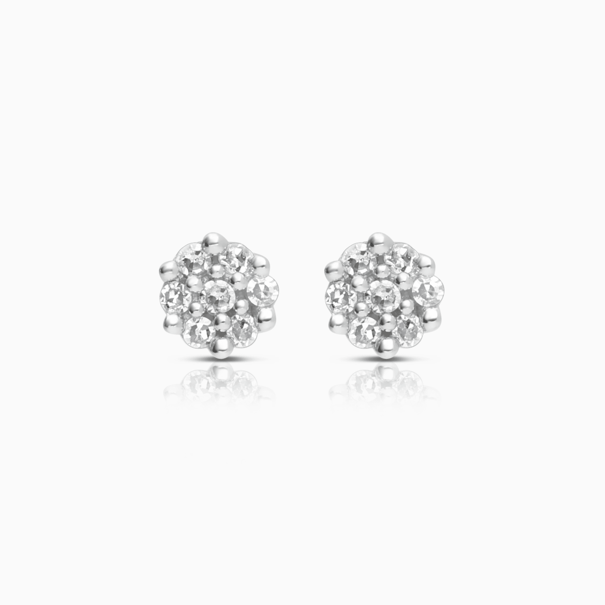 Diamantörhängen 0,07ct 18K vitguld
