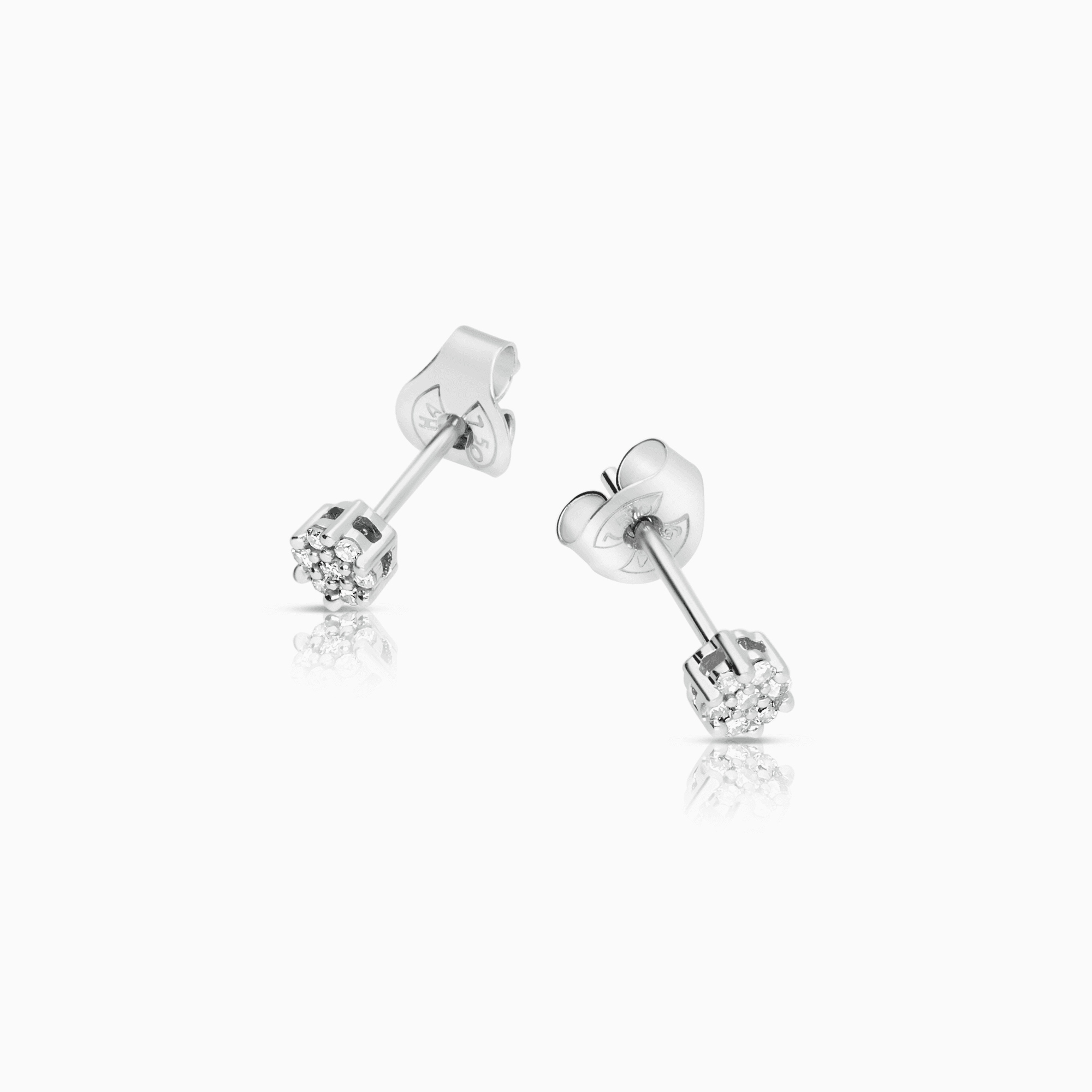 Diamantörhängen 0,07ct 18K vitguld