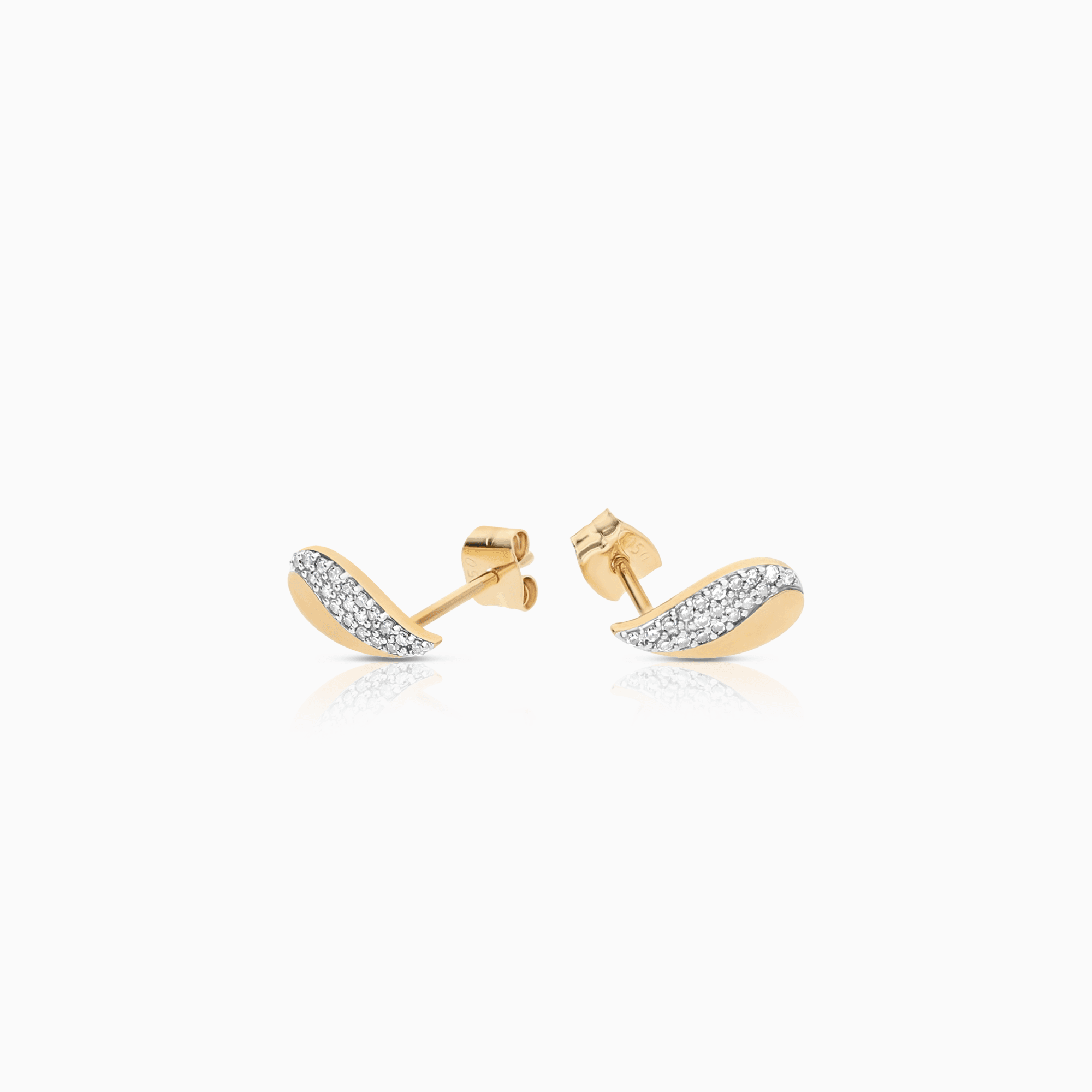 Diamond earrings 0.10ct 18K gold