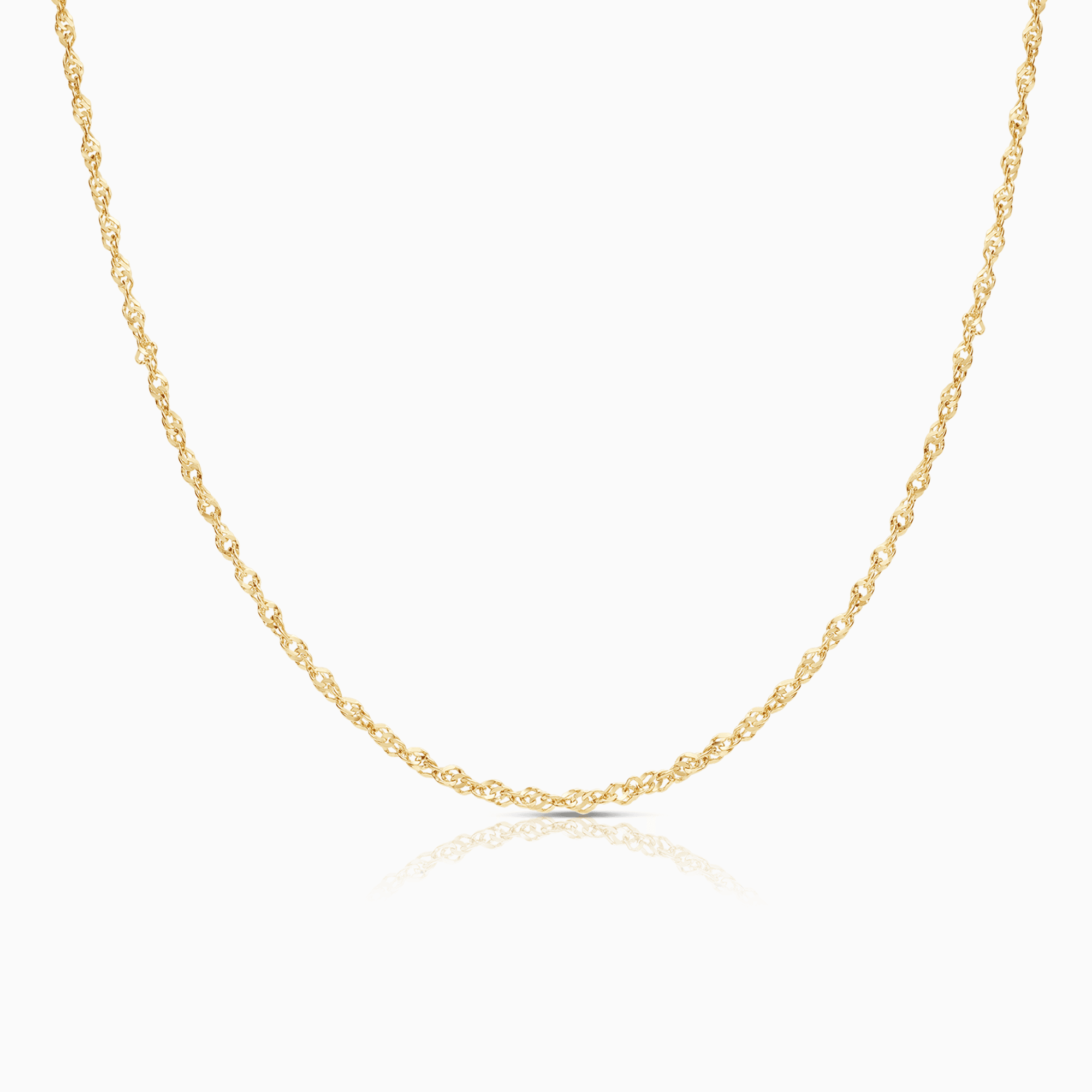 Singapore necklace 3.42g 18K gold
