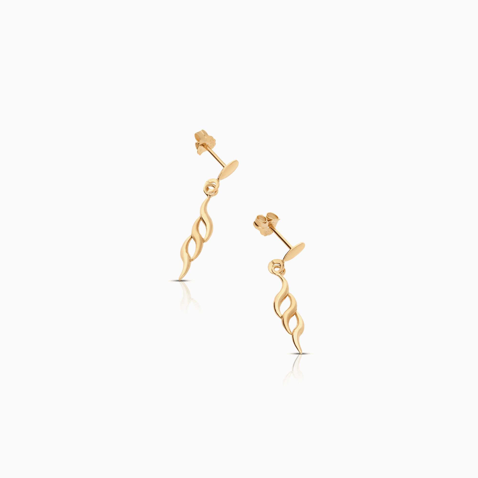 Gold earrings 0.82g 18K gold