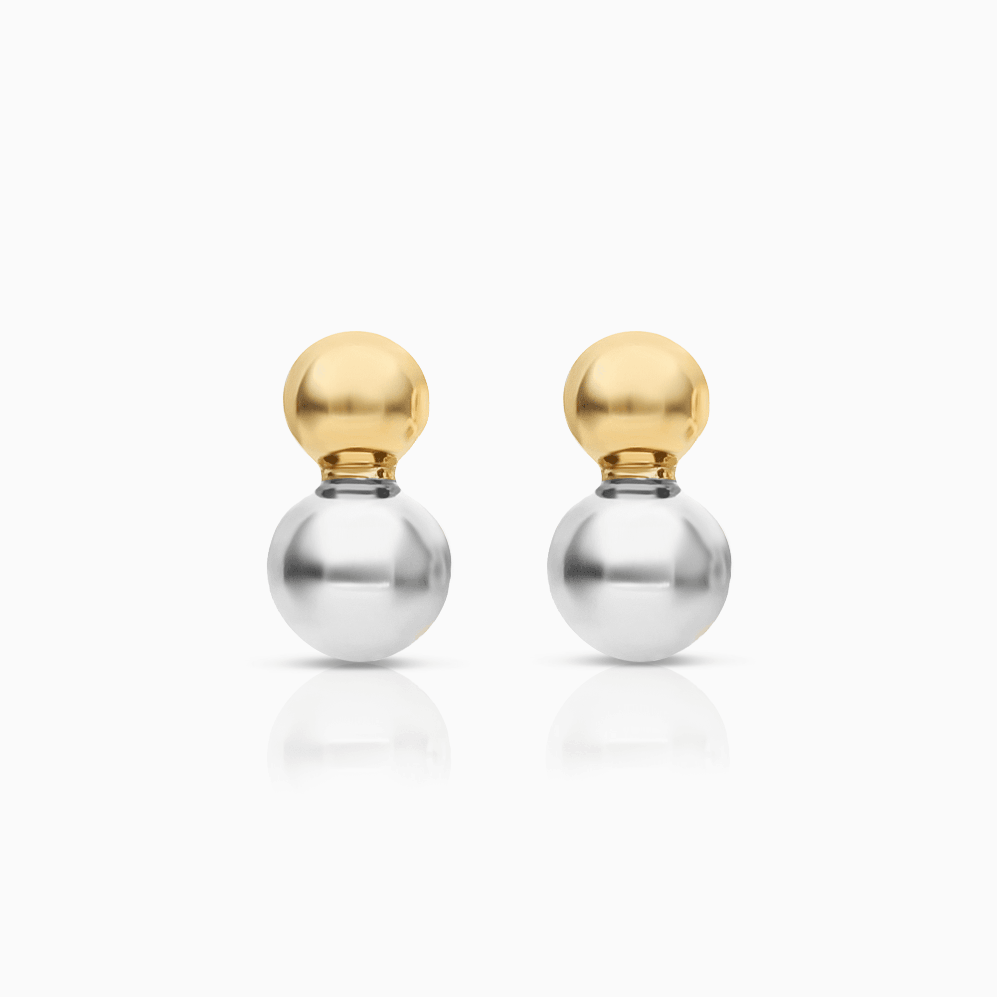 Gold earrings balls 0.65g 18K gold