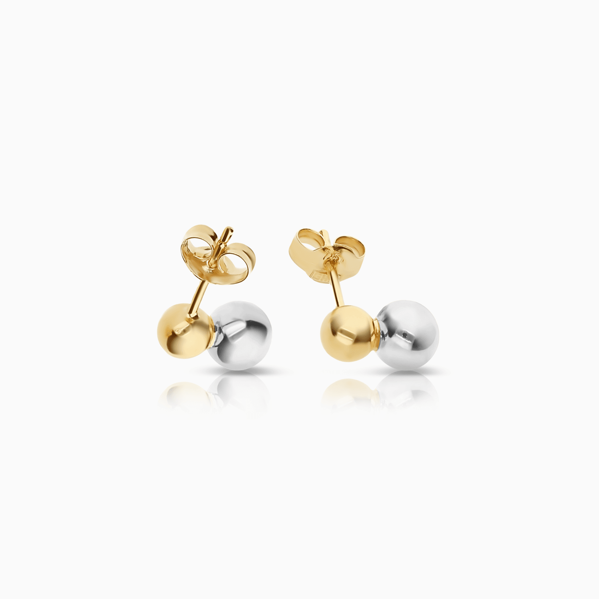 Gold earrings balls 0.65g 18K gold