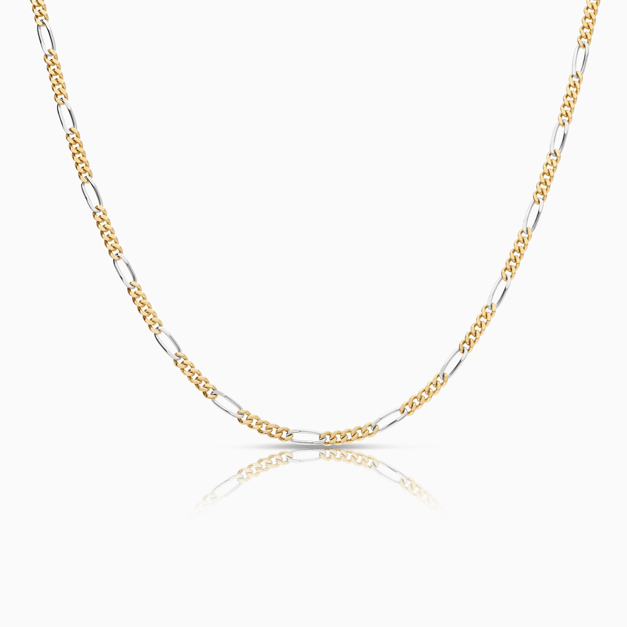 Figaro chain 12.68g 18K red/white gold