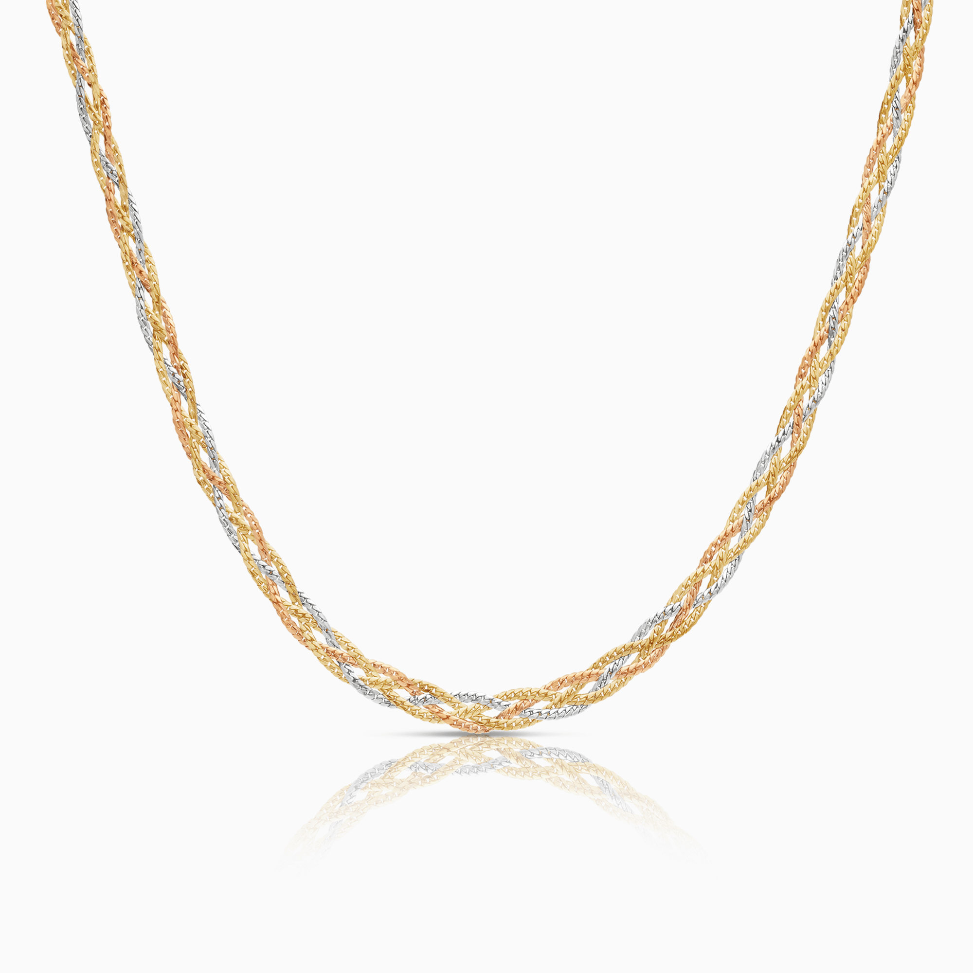 Fantasy link 5.80g 18K yellow/white/rose gold