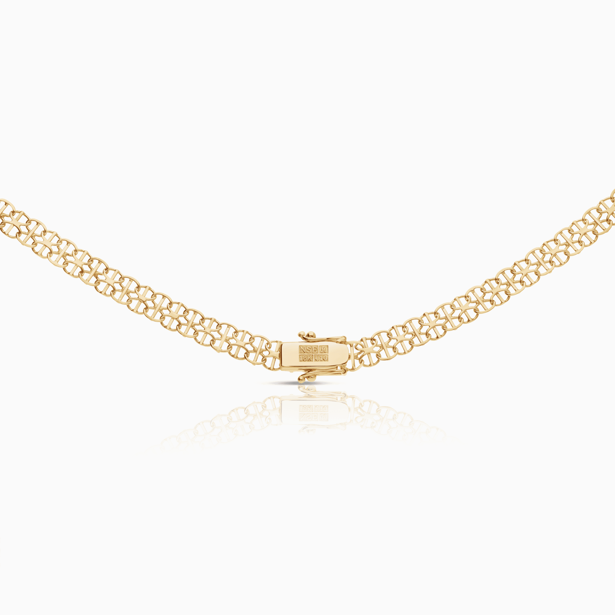 X-link necklace with bar 11.82g 18K gold